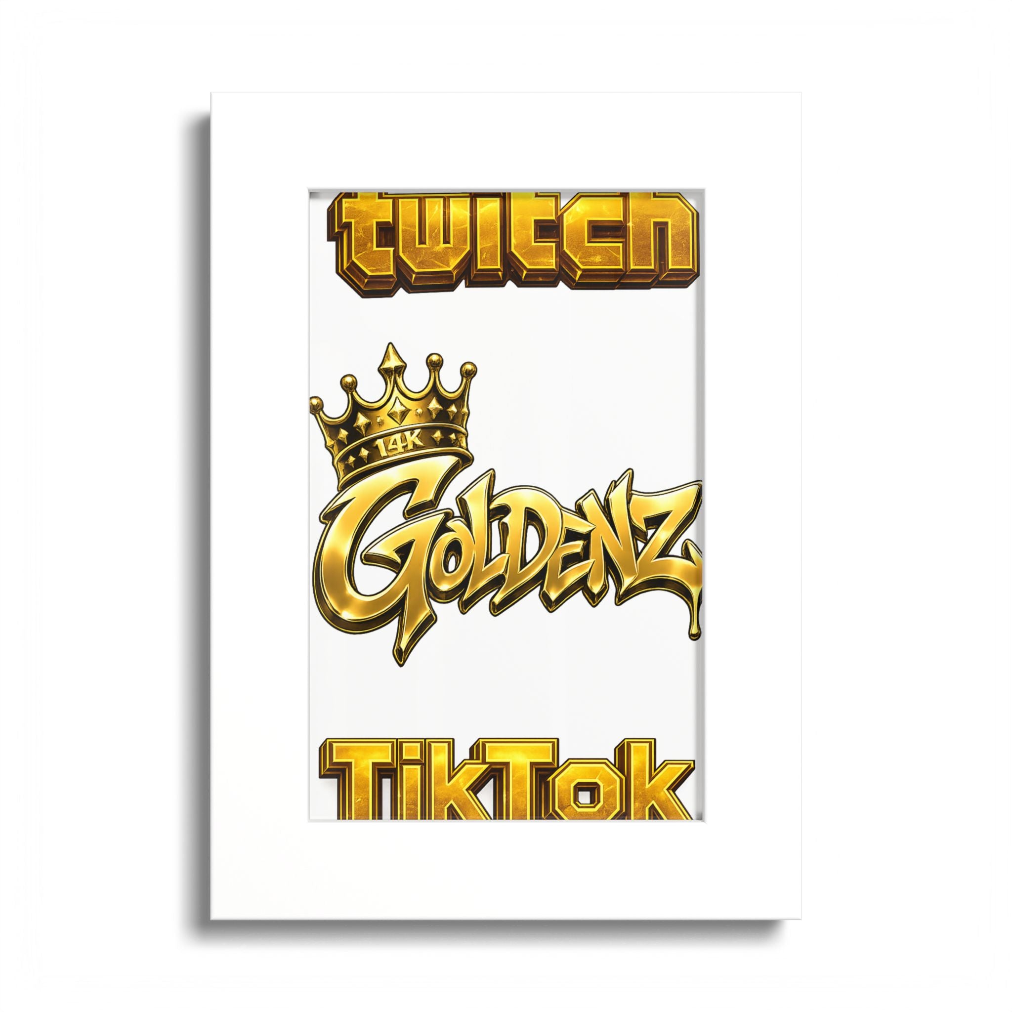Goldenz Graffiti Poster Print — Colored Frame Wall Art