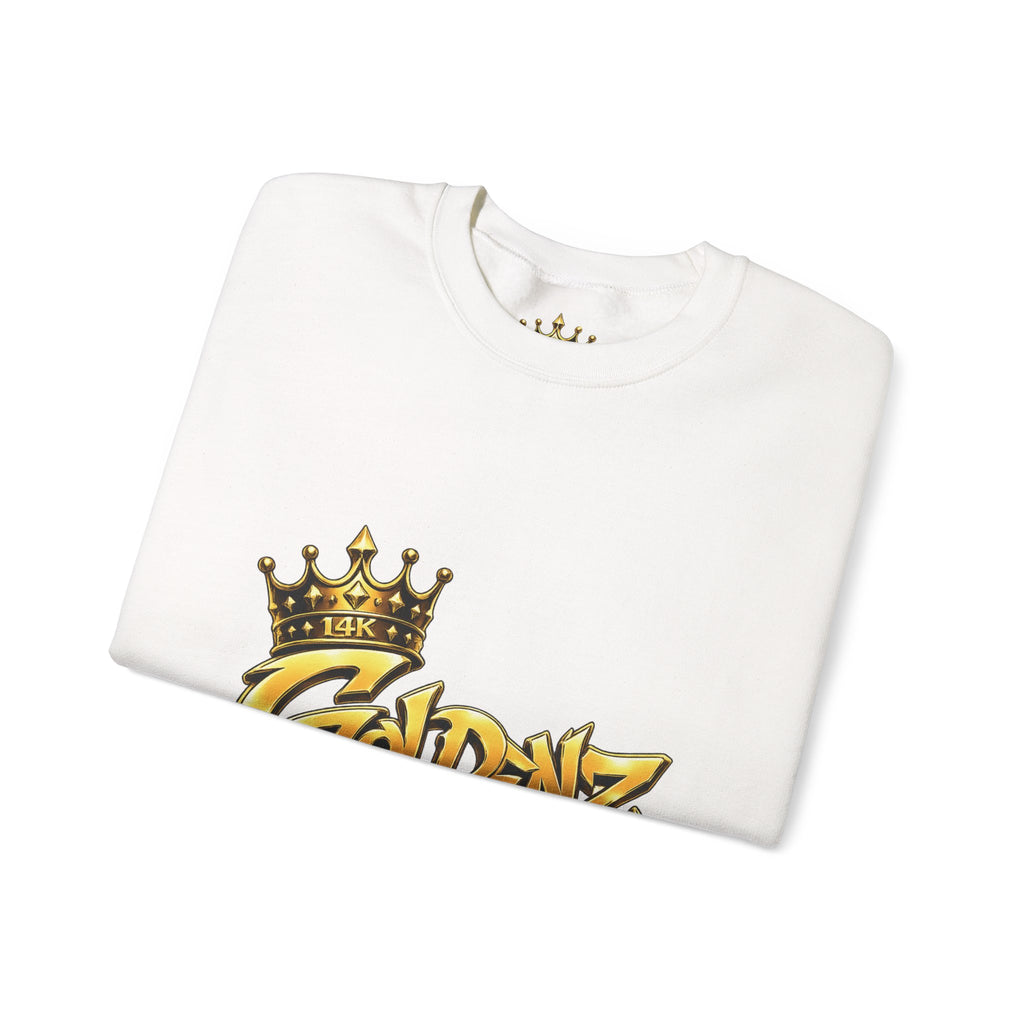 Goldenz Crown Crewneck Sweatshirt — Golden Graffiti Logo Pullover