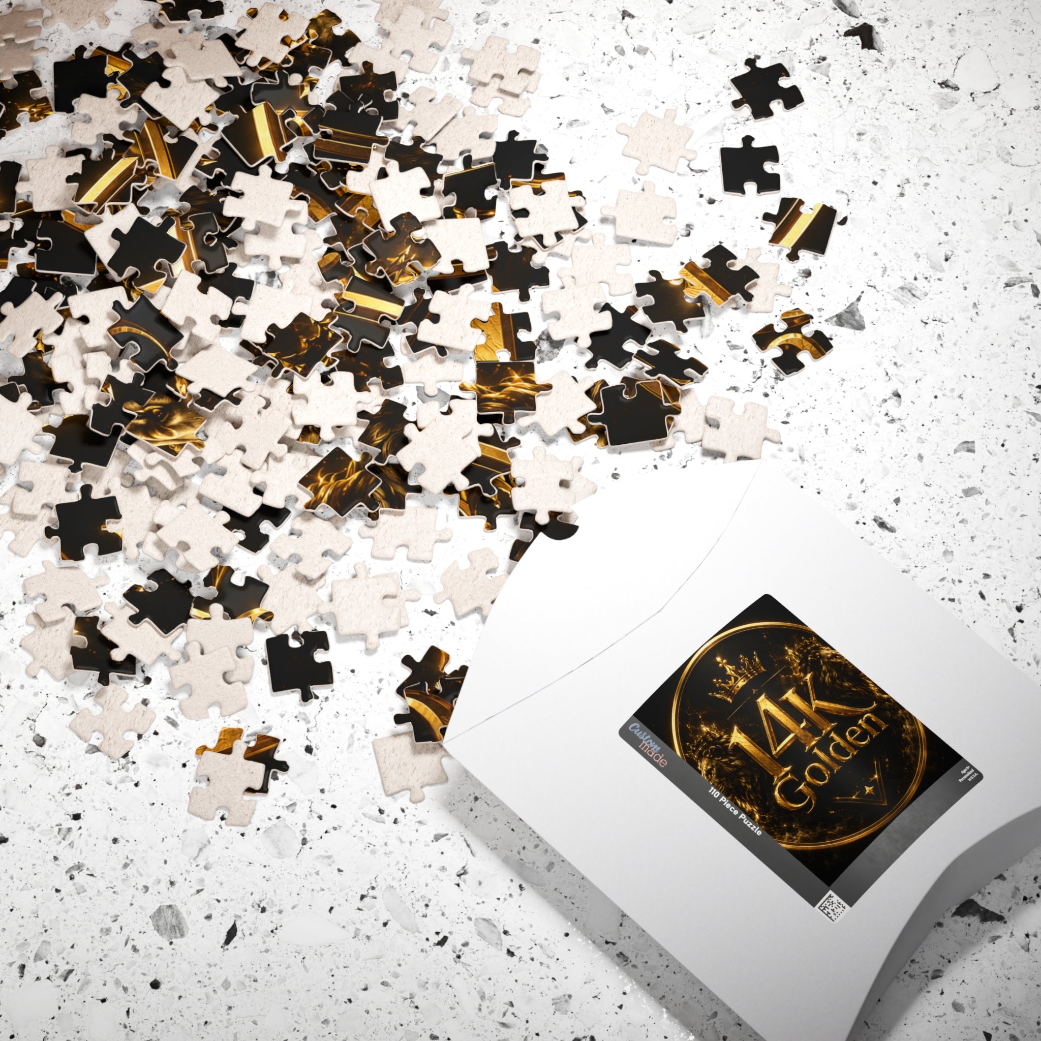 Goldenz TikTok Gold Logo Puzzle — 110/252/520/1014-Piece Jigsaw