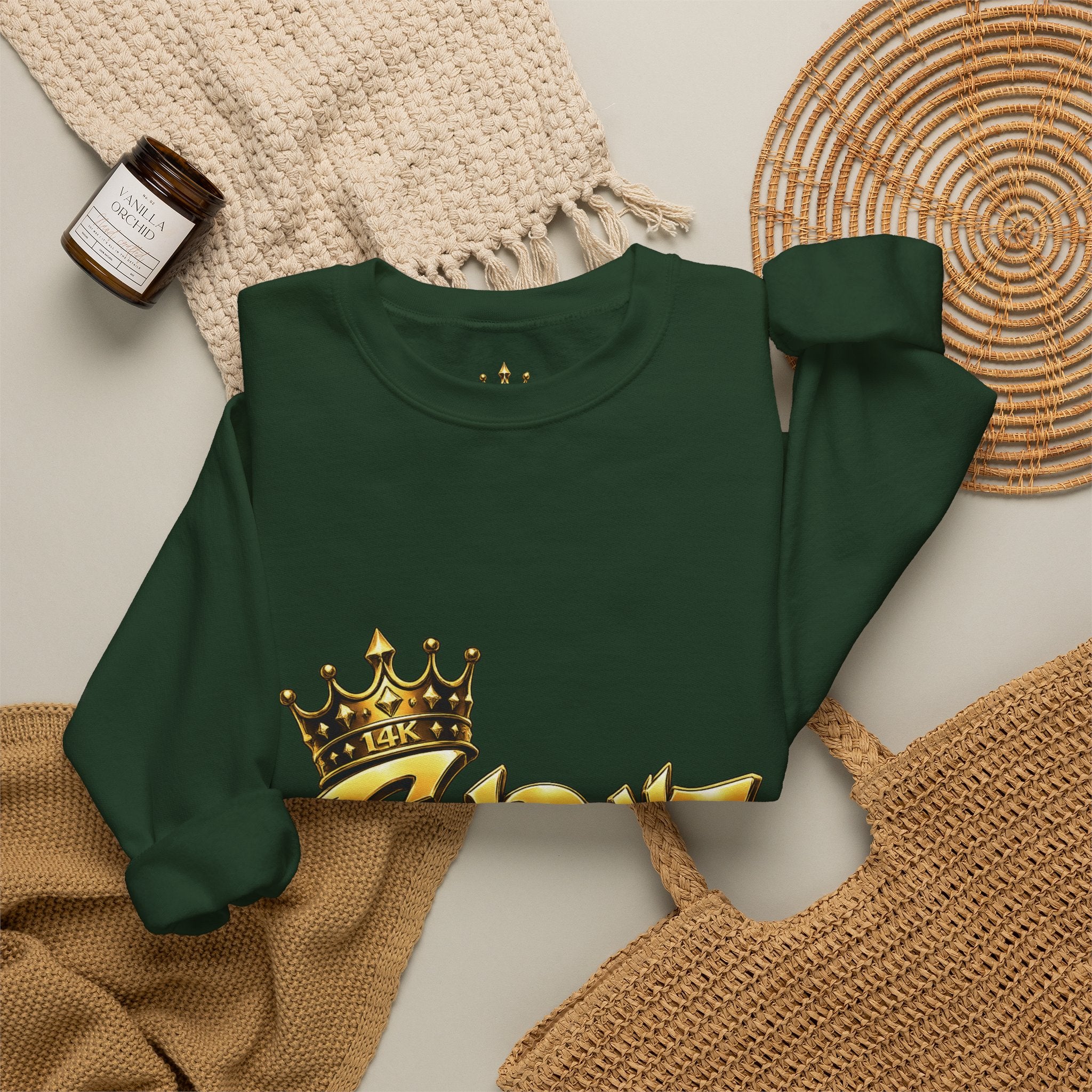 Goldenz Crown Crewneck Sweatshirt — Golden Graffiti Logo Pullover