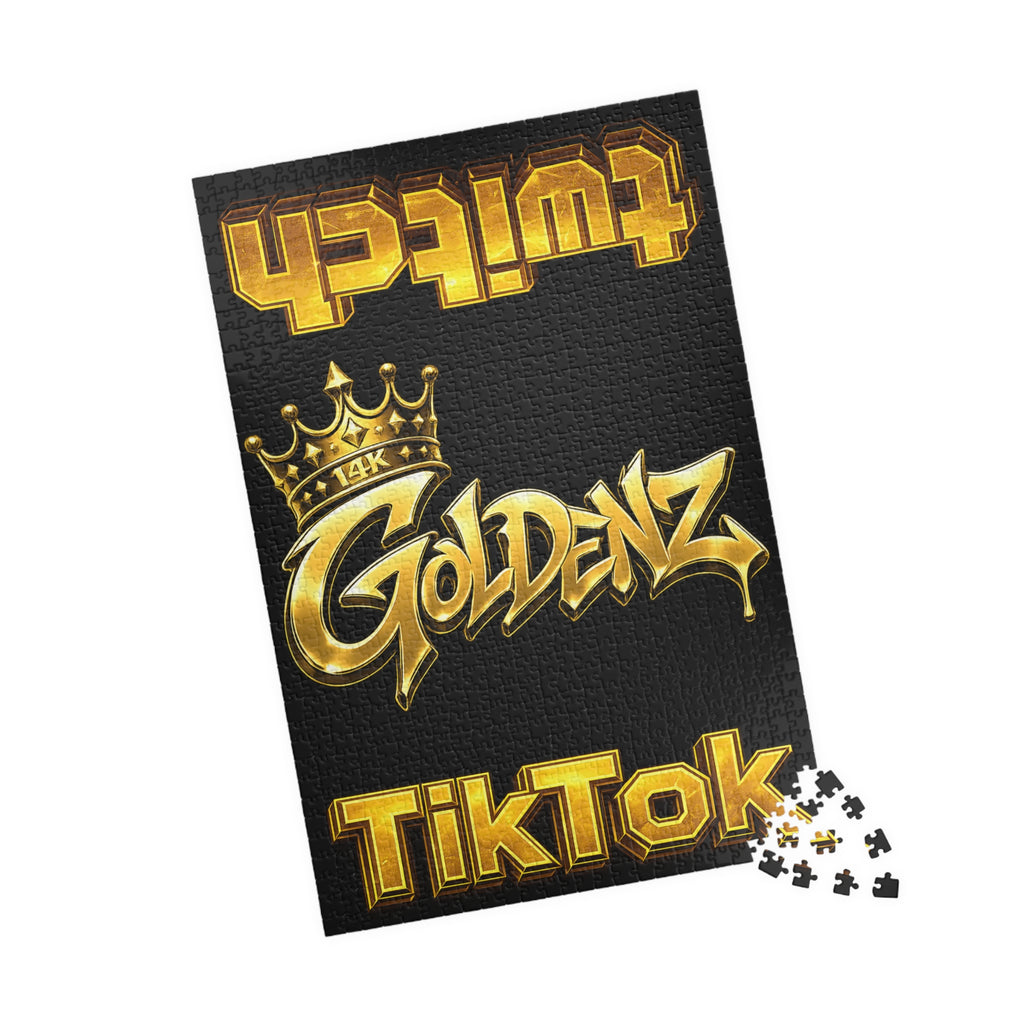 Goldenz TikTok Gold Logo Puzzle — 110/252/520/1014-Piece Jigsaw