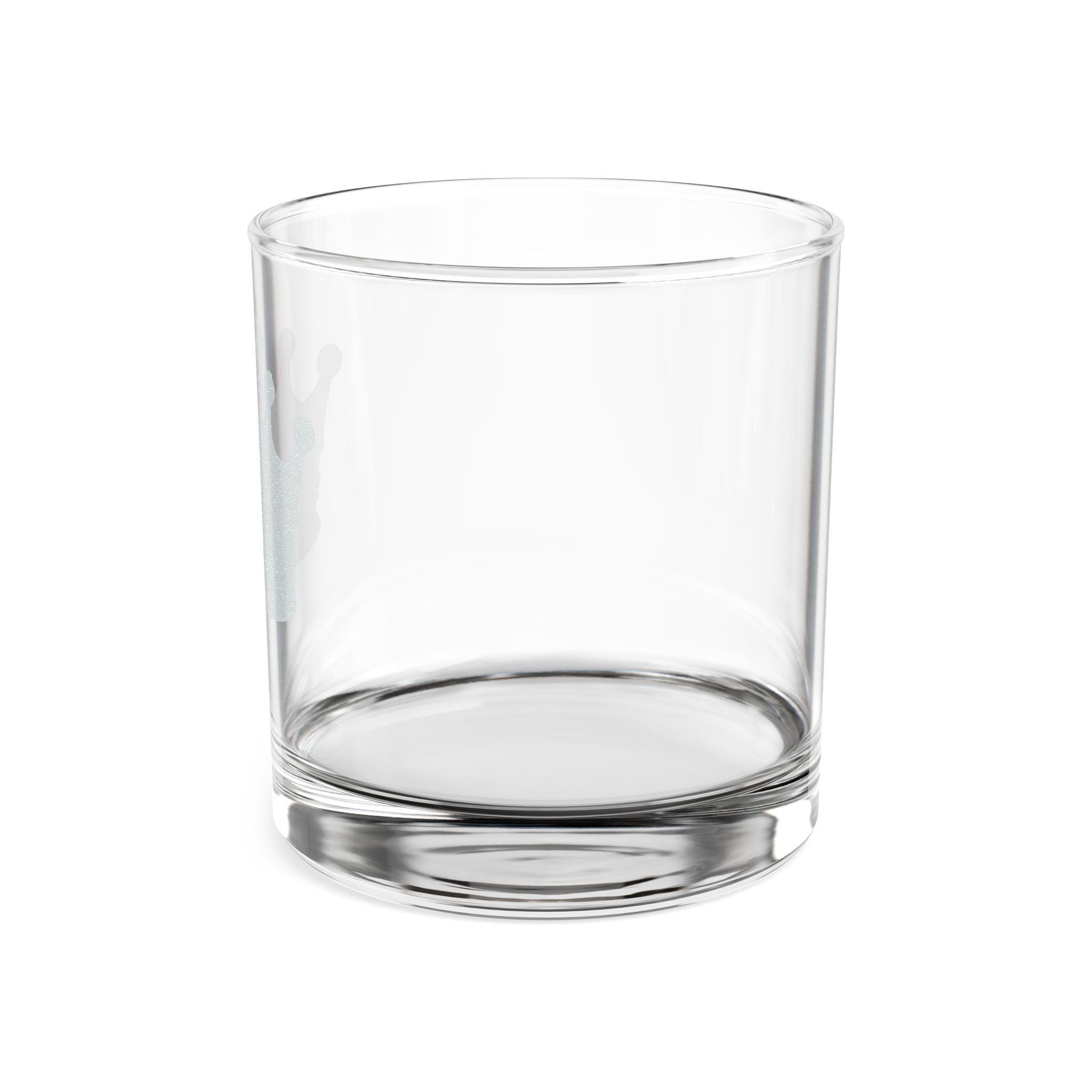 Engraved Crown Whiskey Glass – 10.5 oz Rocks Glass