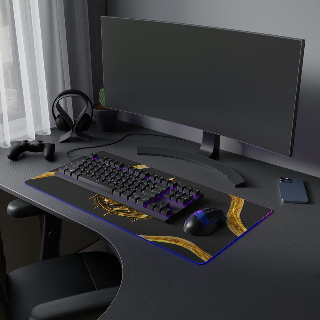 LED Gaming Mouse Pad — Goldenz Crown RGB Desk Mat