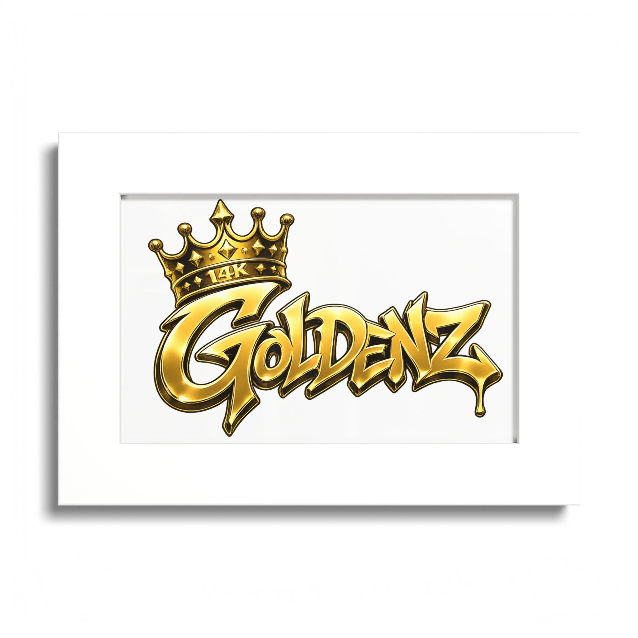 Goldenz Graffiti Poster Print — Colored Frame Wall Art