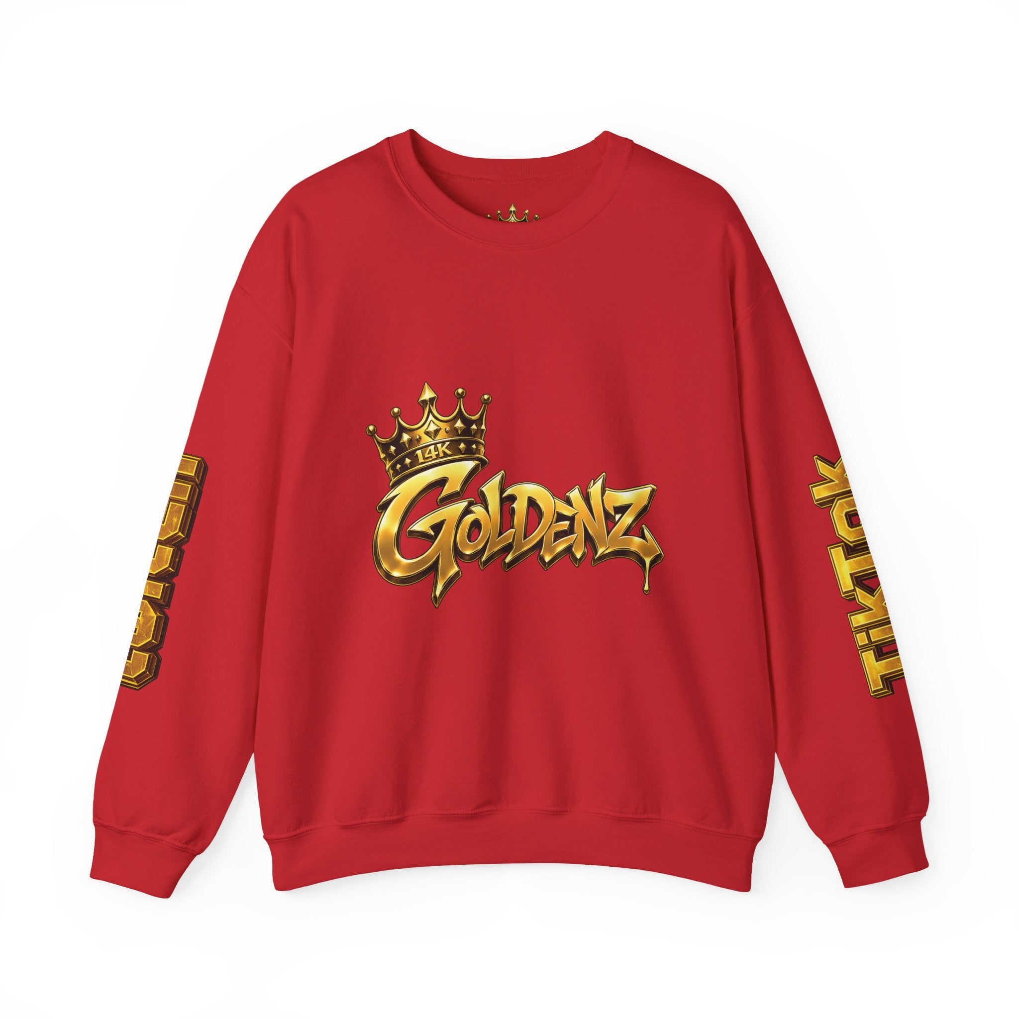 Goldenz Crown Crewneck Sweatshirt — Golden Graffiti Logo Pullover