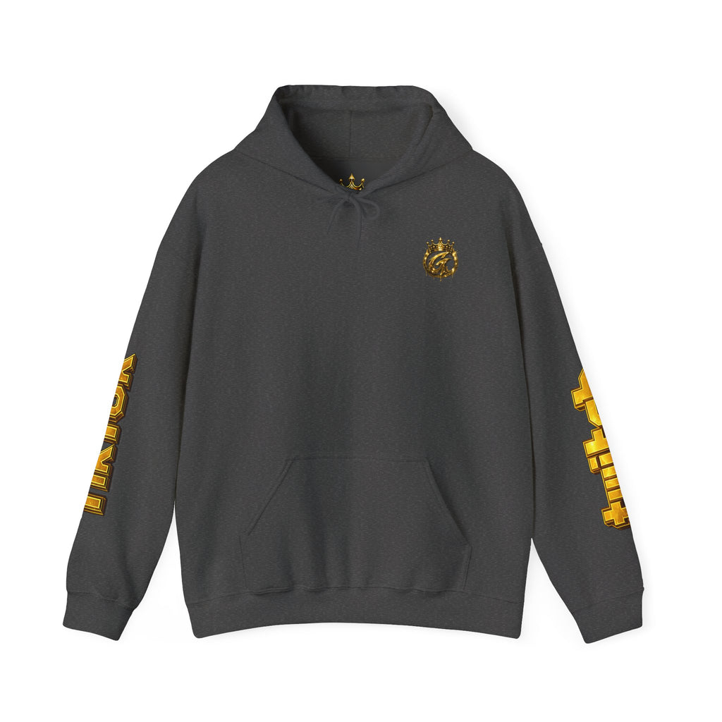 Goldenz Crown Hoodie — Streetwear Logo Pullover with Sleeve Branding