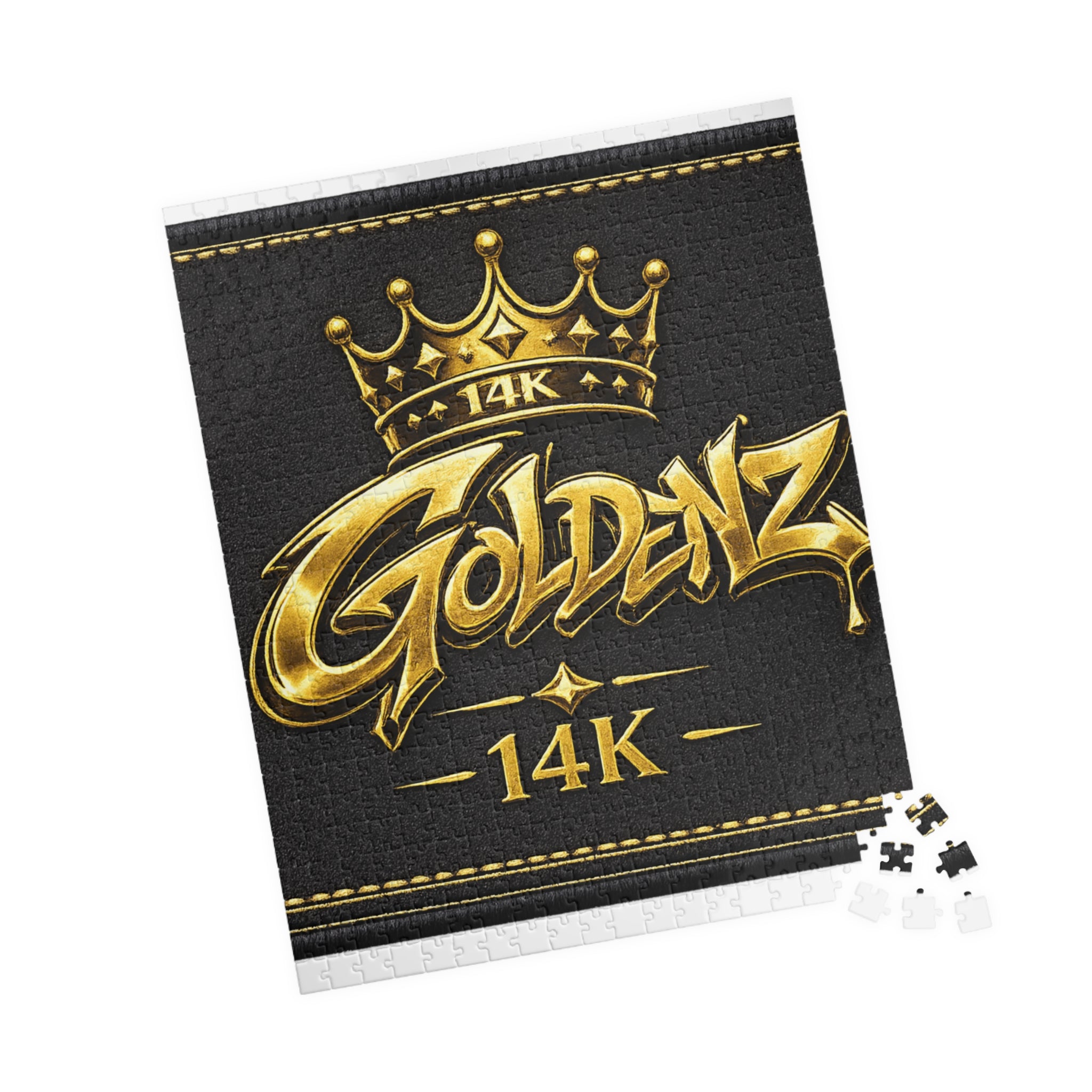 Goldenz TikTok Gold Logo Puzzle — 110/252/520/1014-Piece Jigsaw