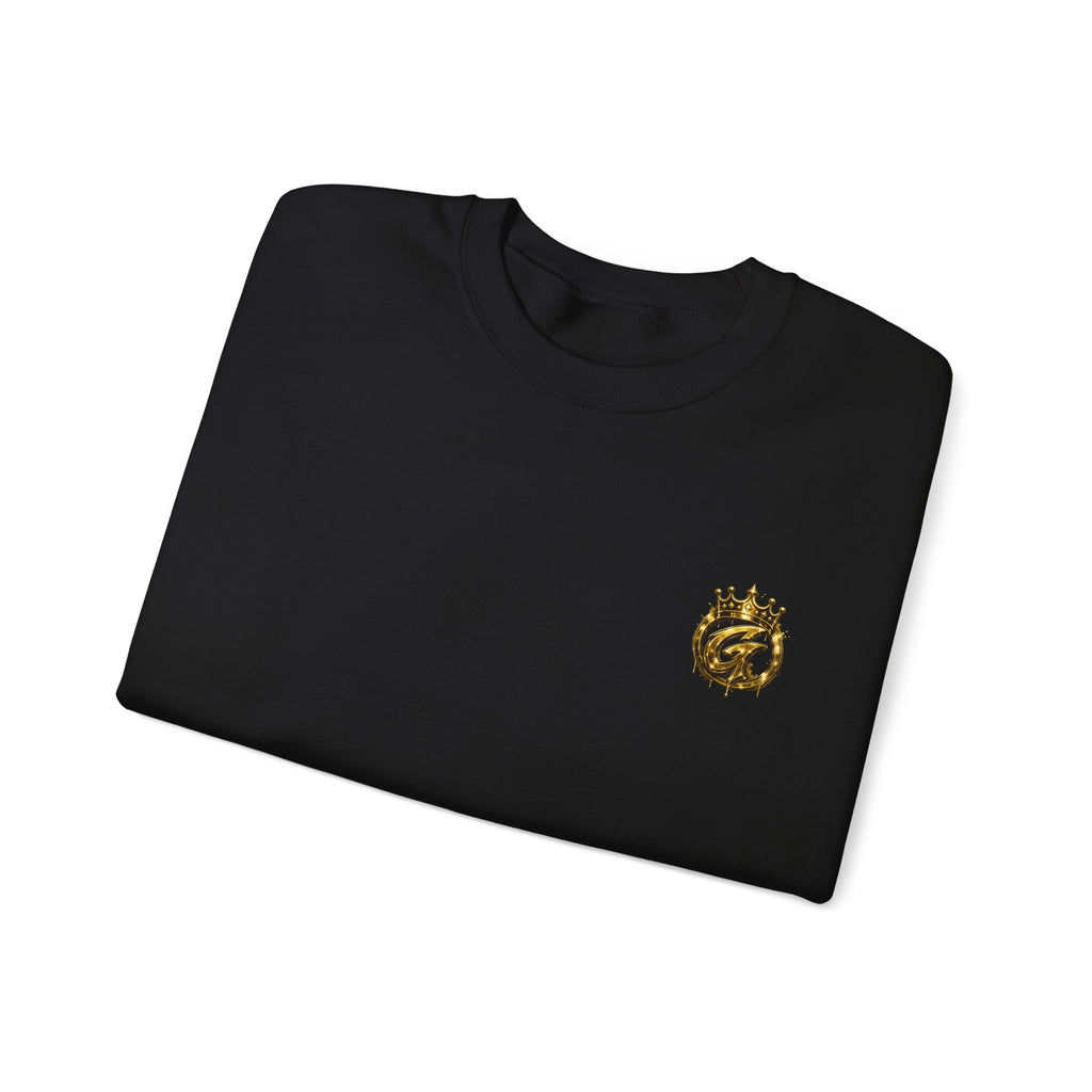 Embroidered Crown Lion Crewneck Sweatshirt