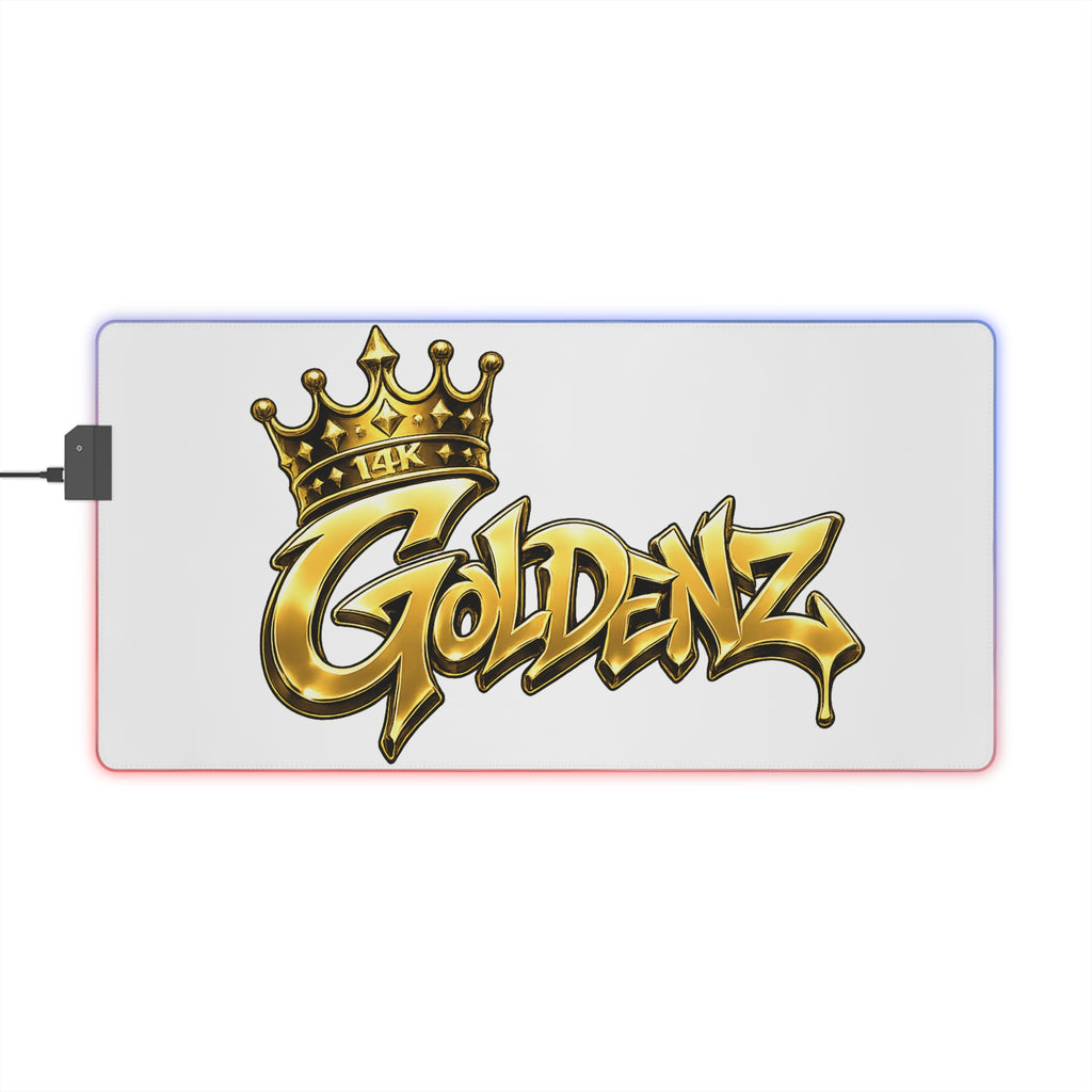 LED Gaming Mouse Pad — Goldenz Crown RGB Desk Mat