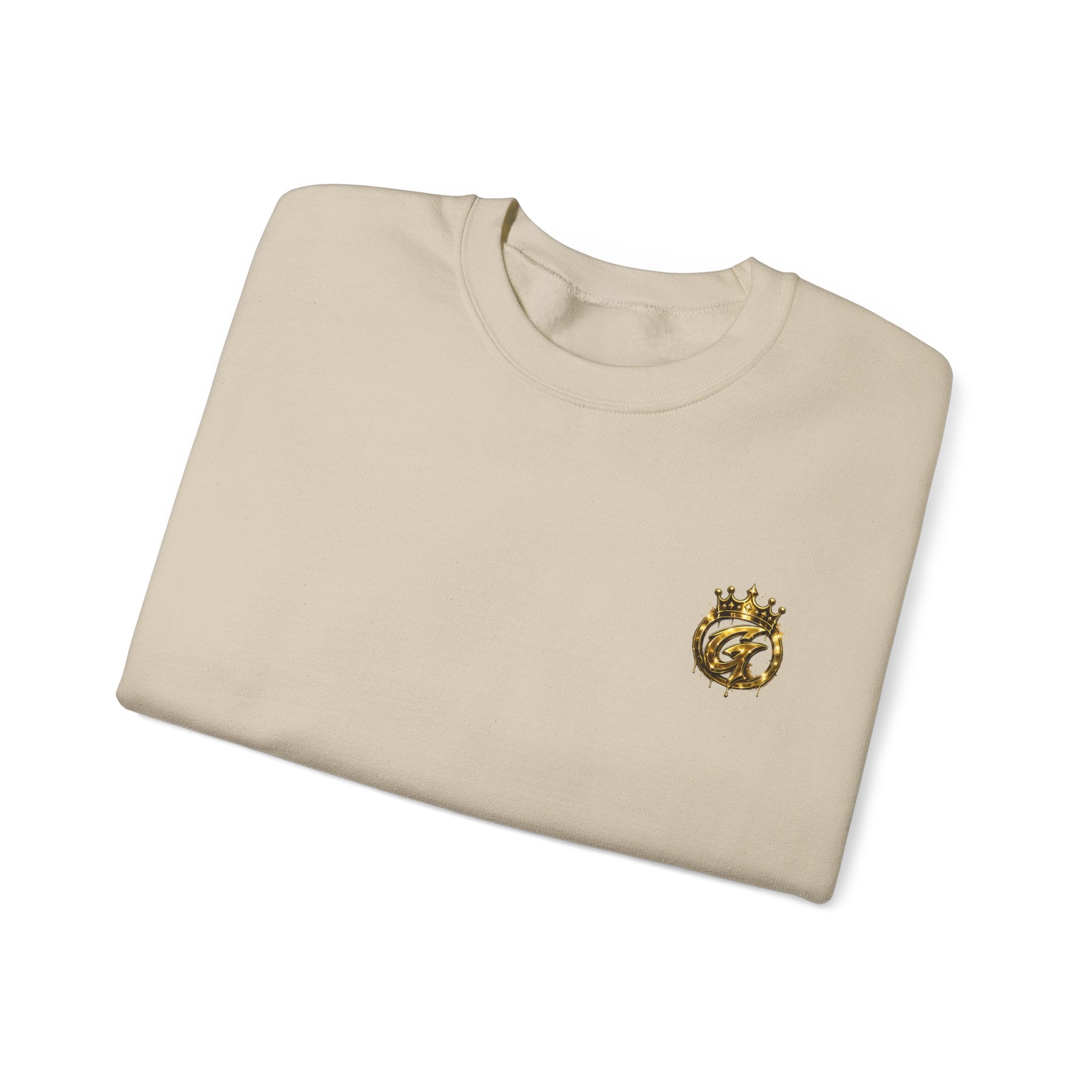 Embroidered Crown Lion Crewneck Sweatshirt