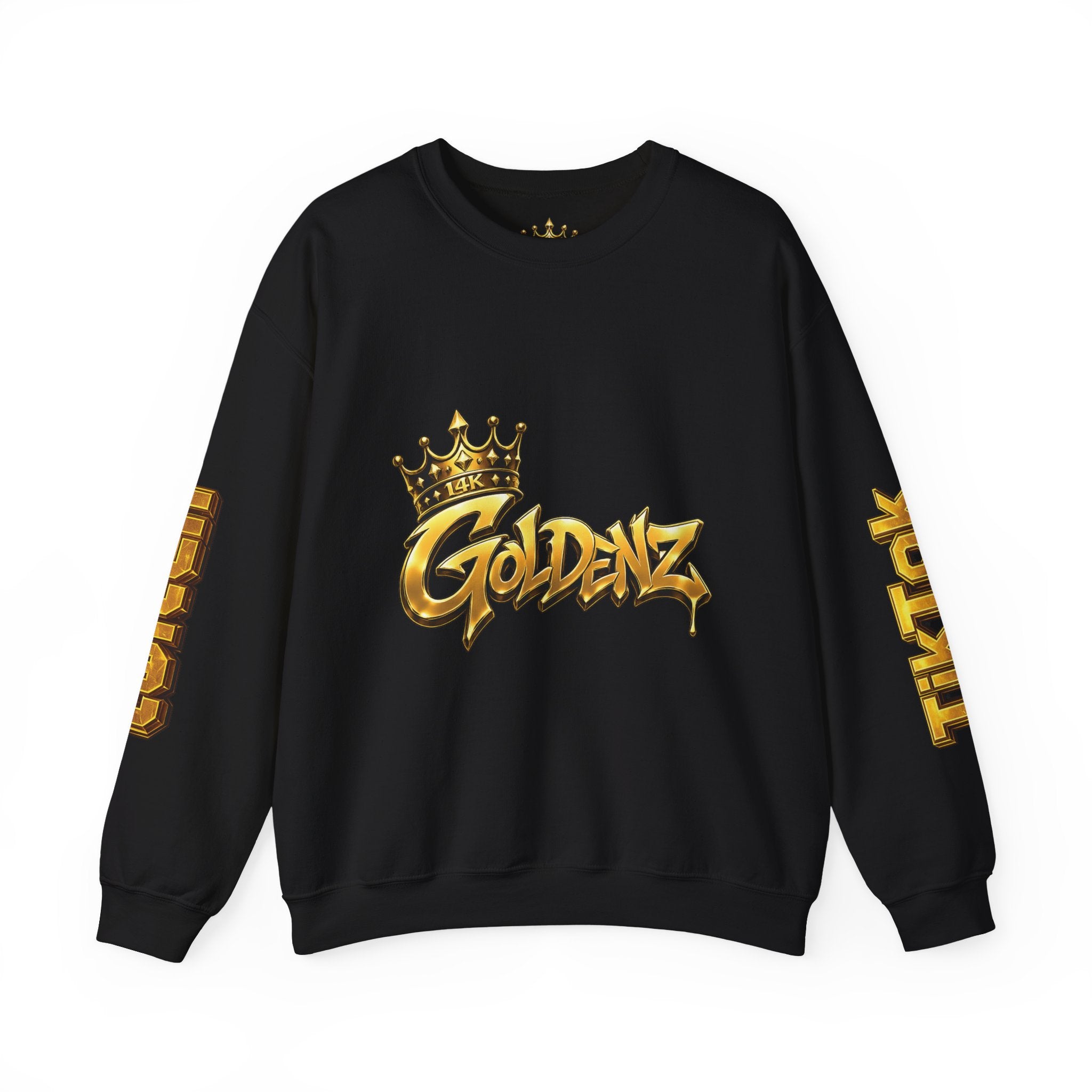 Goldenz Crown Crewneck Sweatshirt — Golden Graffiti Logo Pullover