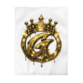 Goldenz Crown Duvet Cover — Black & Metallic Gold Microfiber Bedding