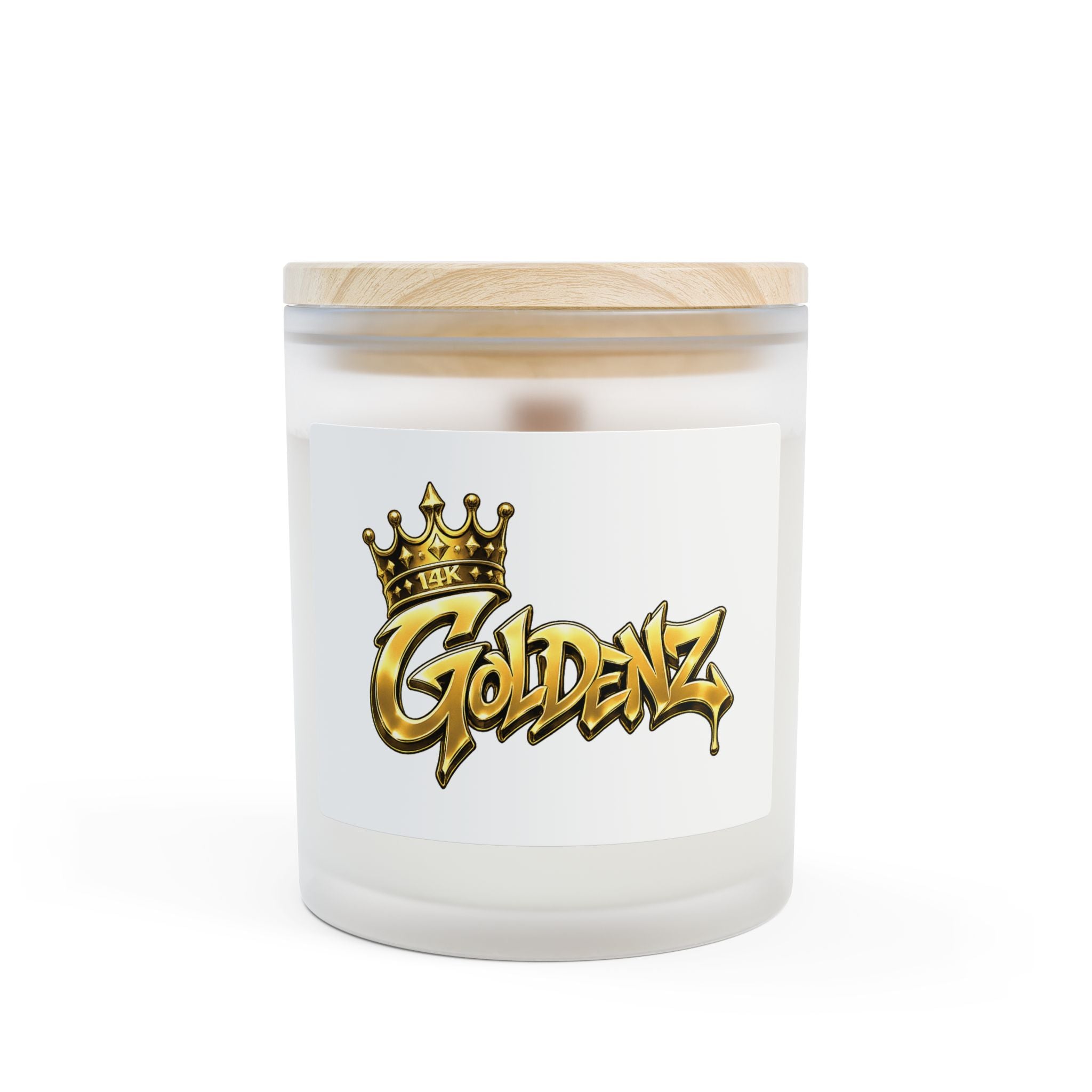 Golden Crown Candle — Frosted 11oz Scented Jar