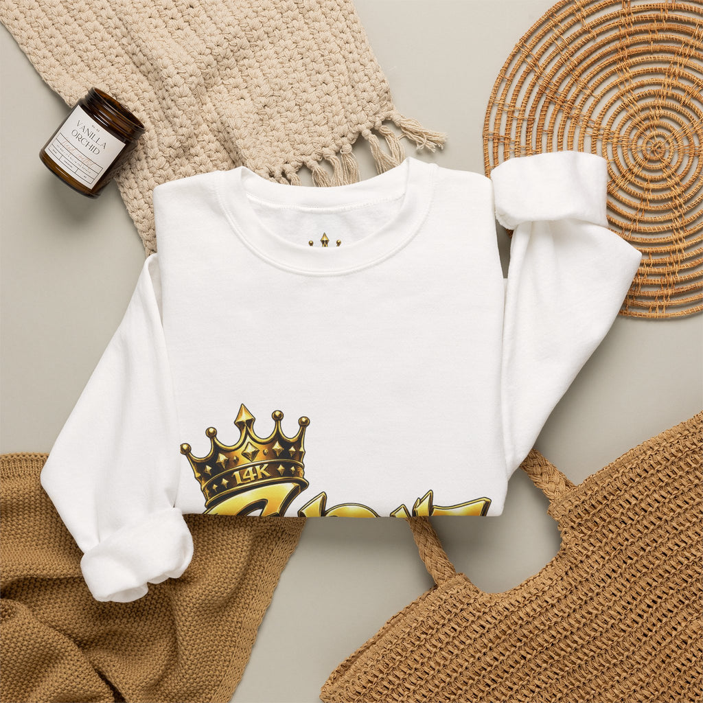 Goldenz Crown Crewneck Sweatshirt — Golden Graffiti Logo Pullover