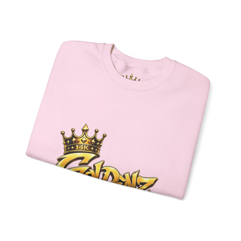 Goldenz Crown Crewneck Sweatshirt — Golden Graffiti Logo Pullover