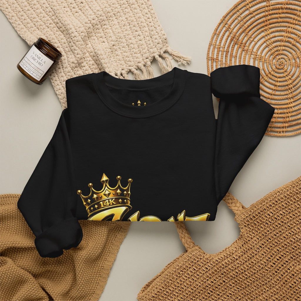 Goldenz Crown Crewneck Sweatshirt — Golden Graffiti Logo Pullover