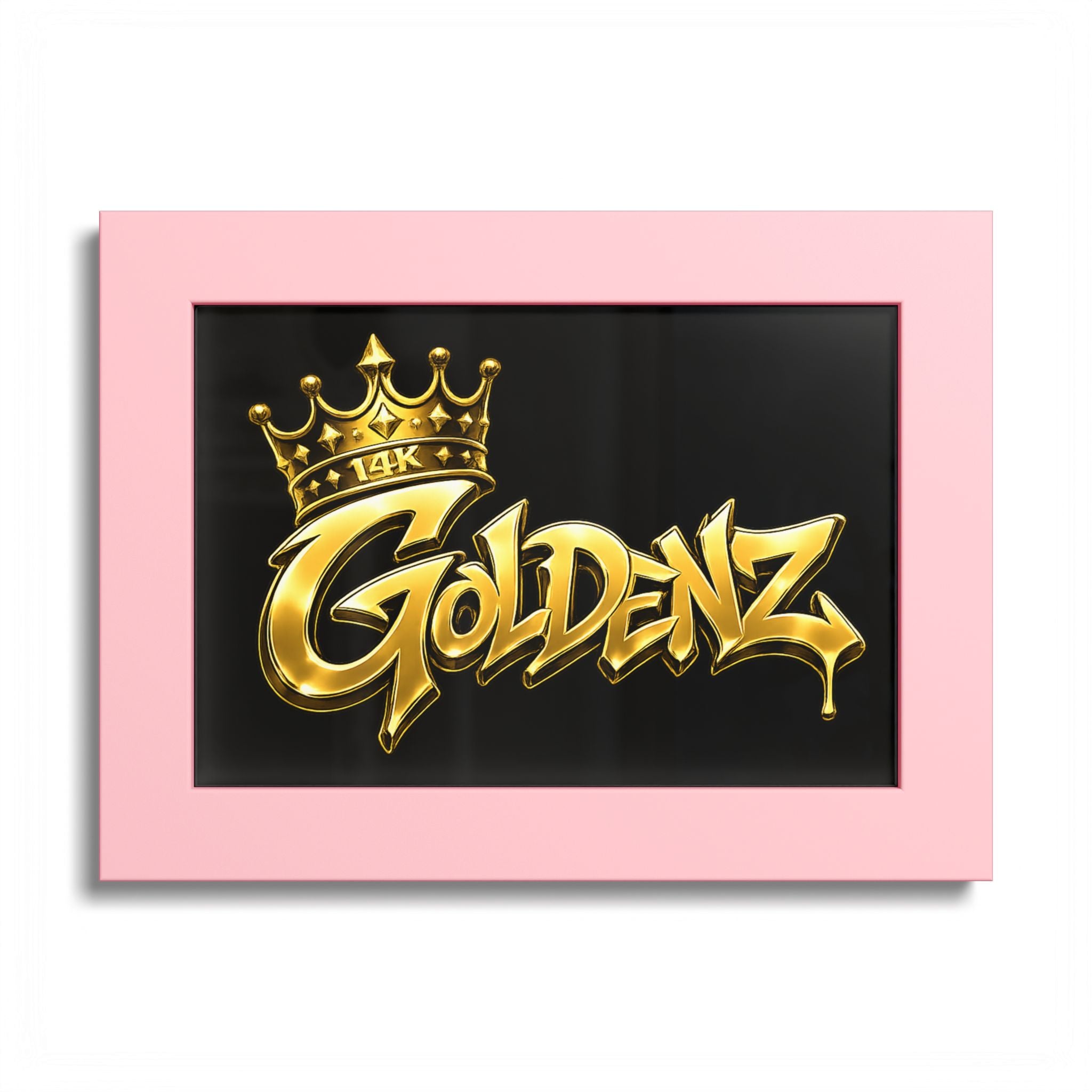 Goldenz Graffiti Poster Print — Colored Frame Wall Art