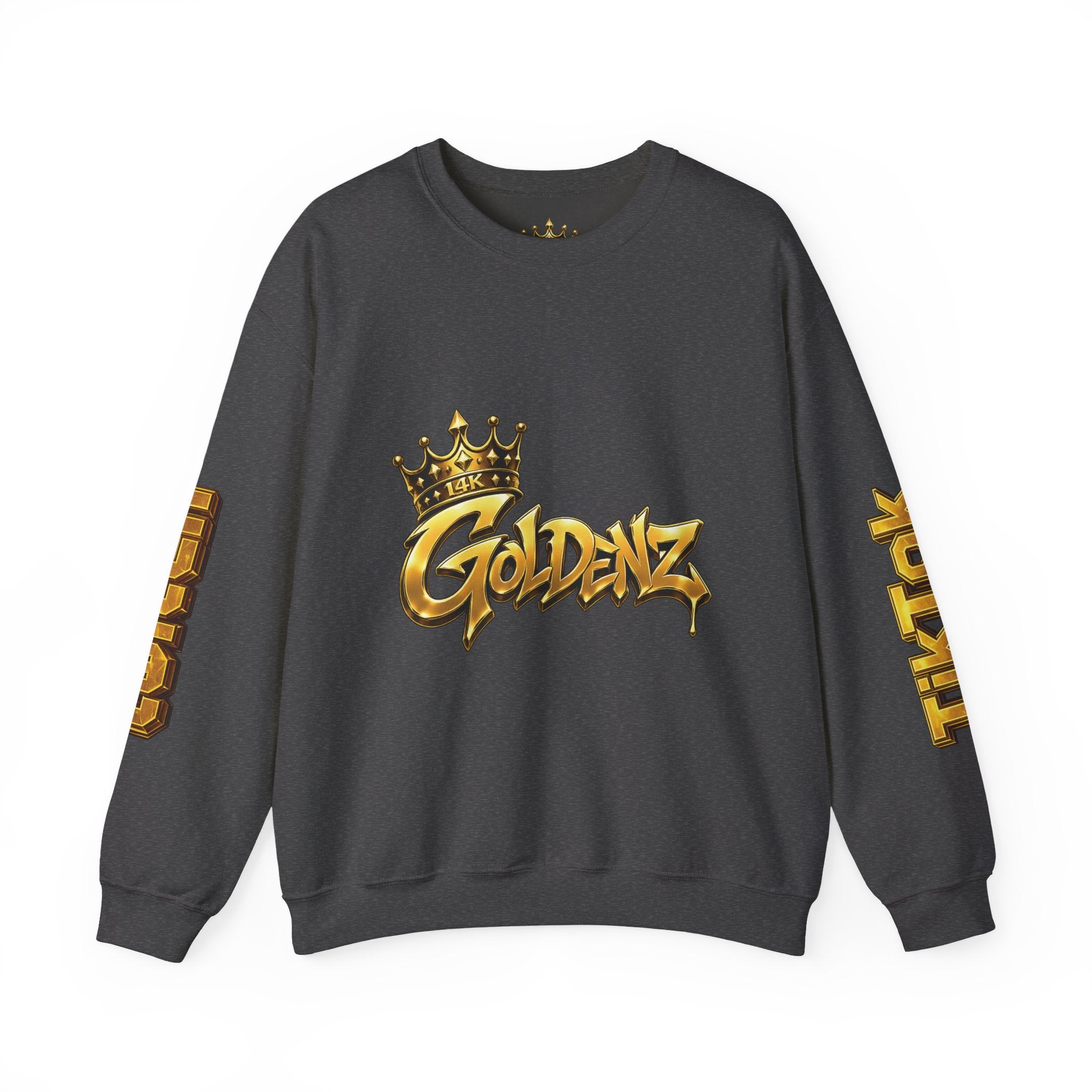 Goldenz Crown Crewneck Sweatshirt — Golden Graffiti Logo Pullover