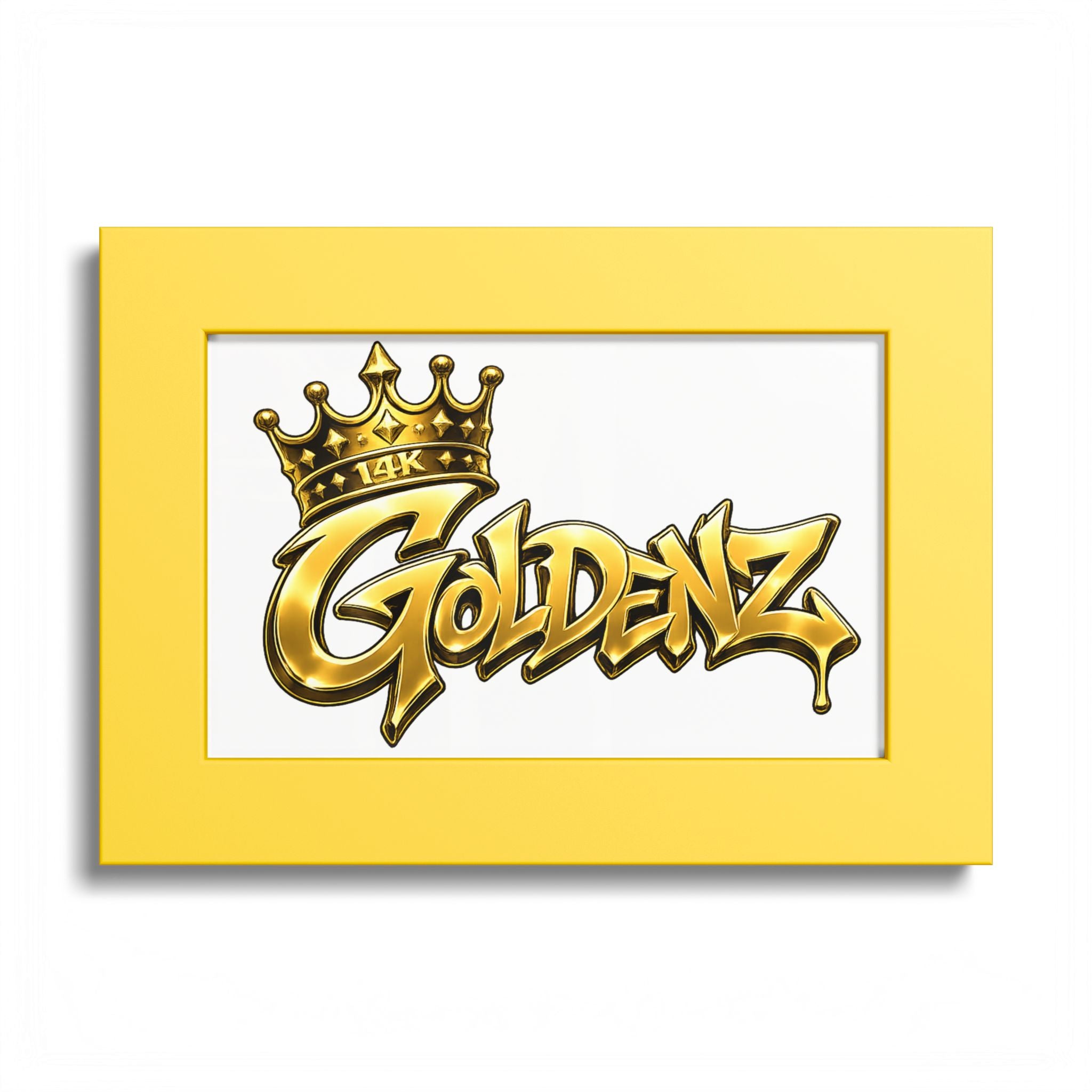 Goldenz Graffiti Poster Print — Colored Frame Wall Art