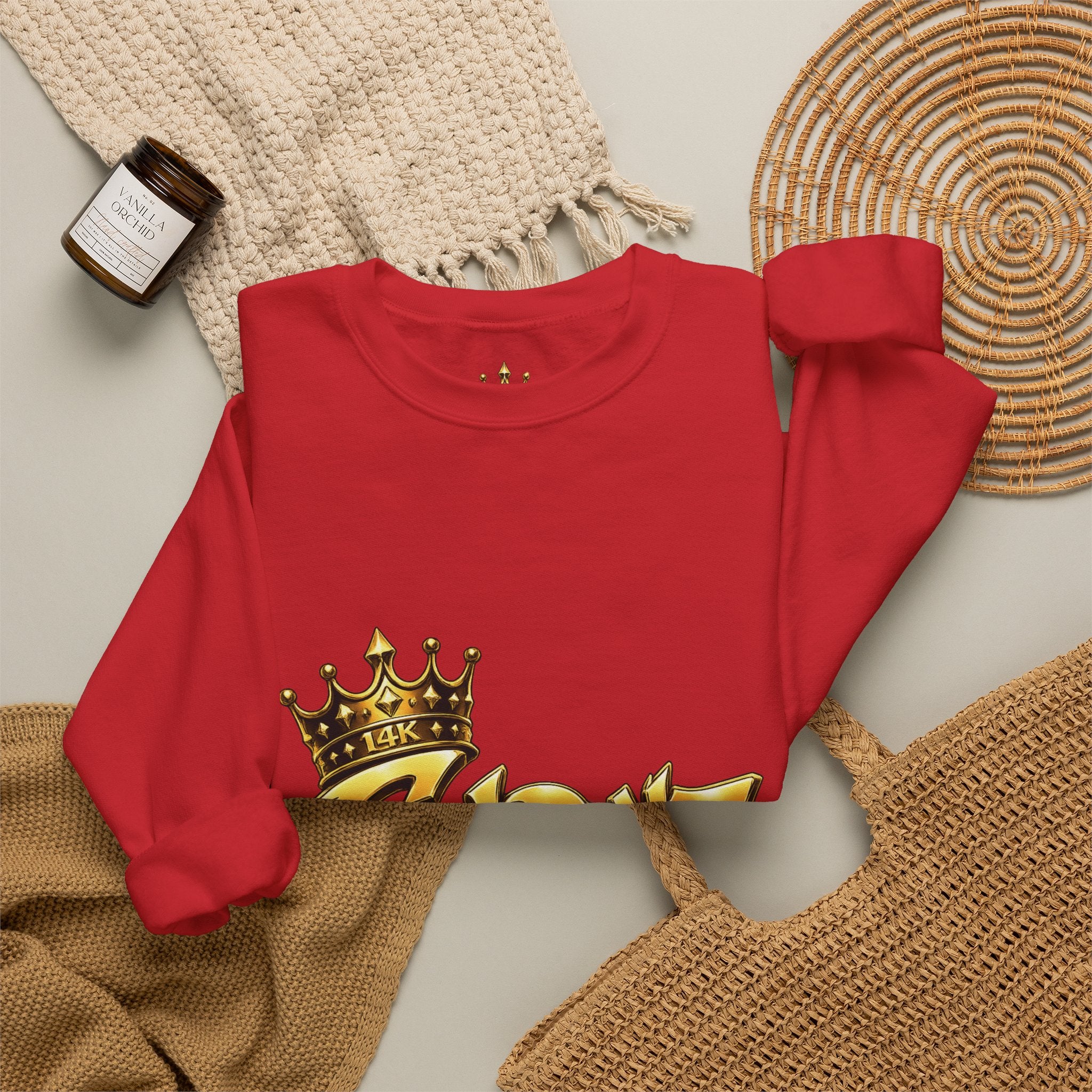 Goldenz Crown Crewneck Sweatshirt — Golden Graffiti Logo Pullover