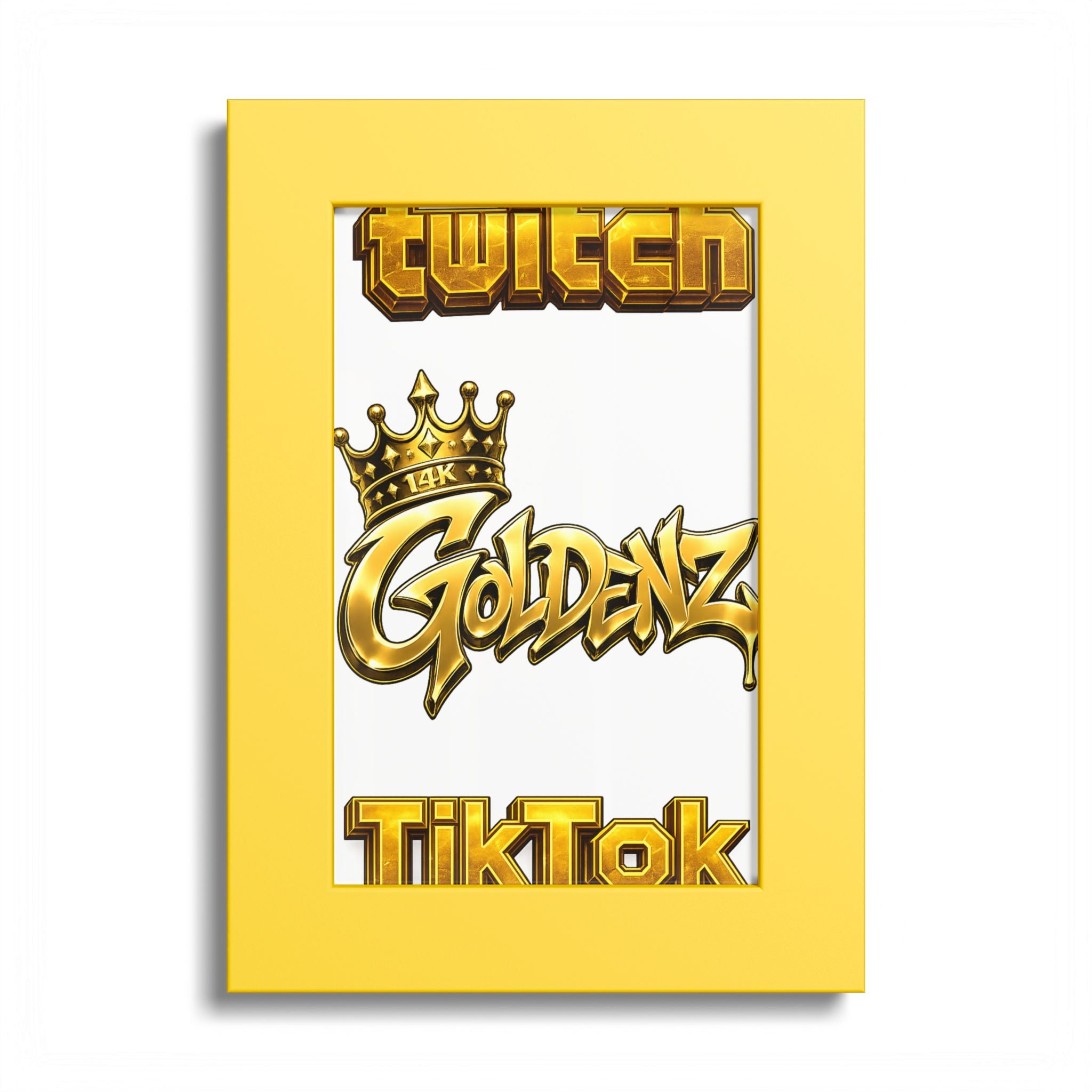 Goldenz Graffiti Poster Print — Colored Frame Wall Art