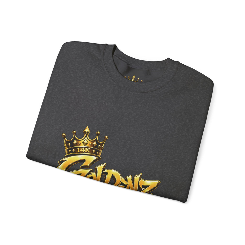 Goldenz Crown Crewneck Sweatshirt — Golden Graffiti Logo Pullover