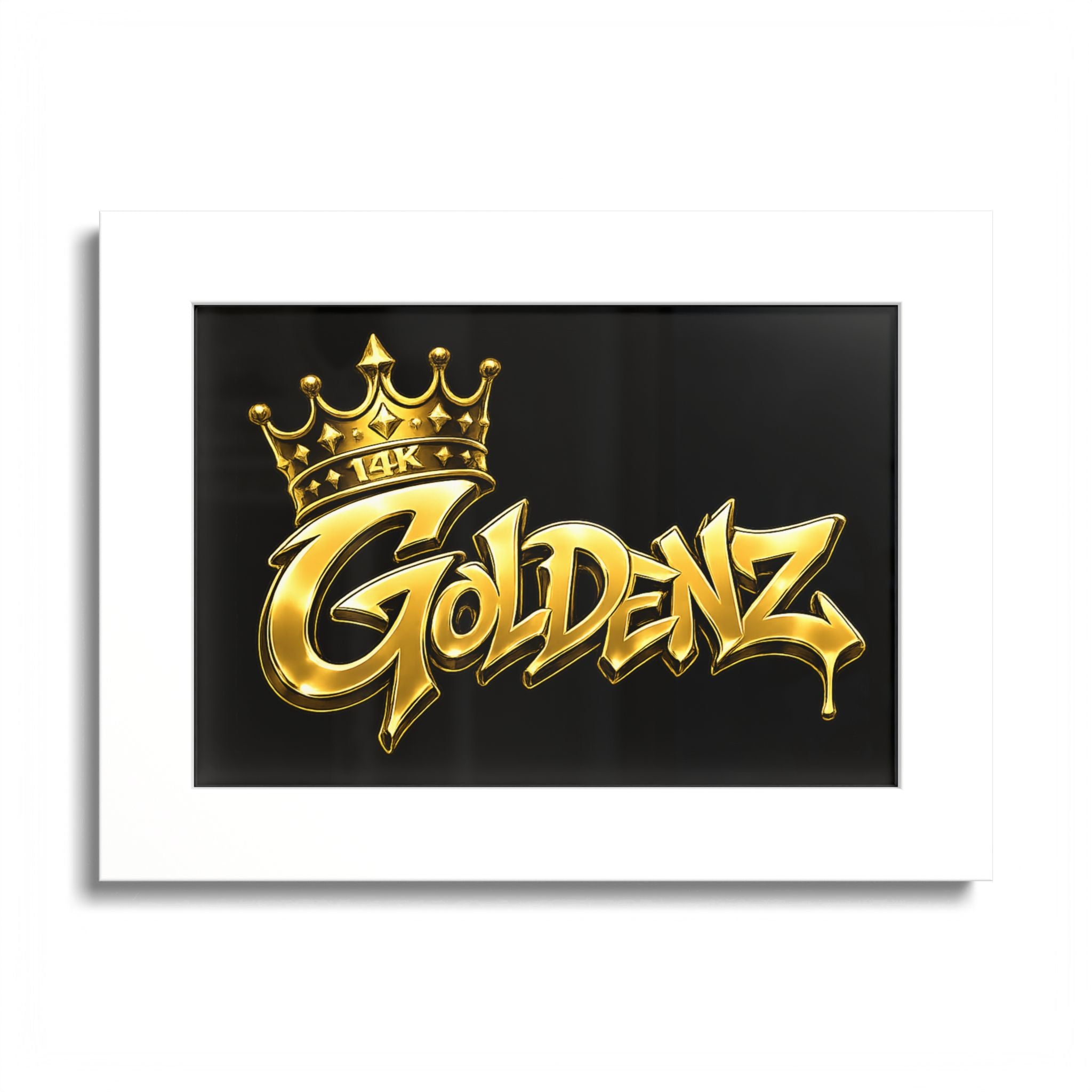 Goldenz Graffiti Poster Print — Colored Frame Wall Art