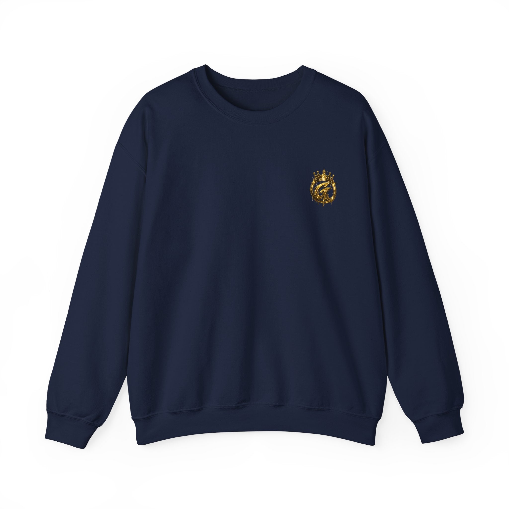 Embroidered Crown Lion Crewneck Sweatshirt