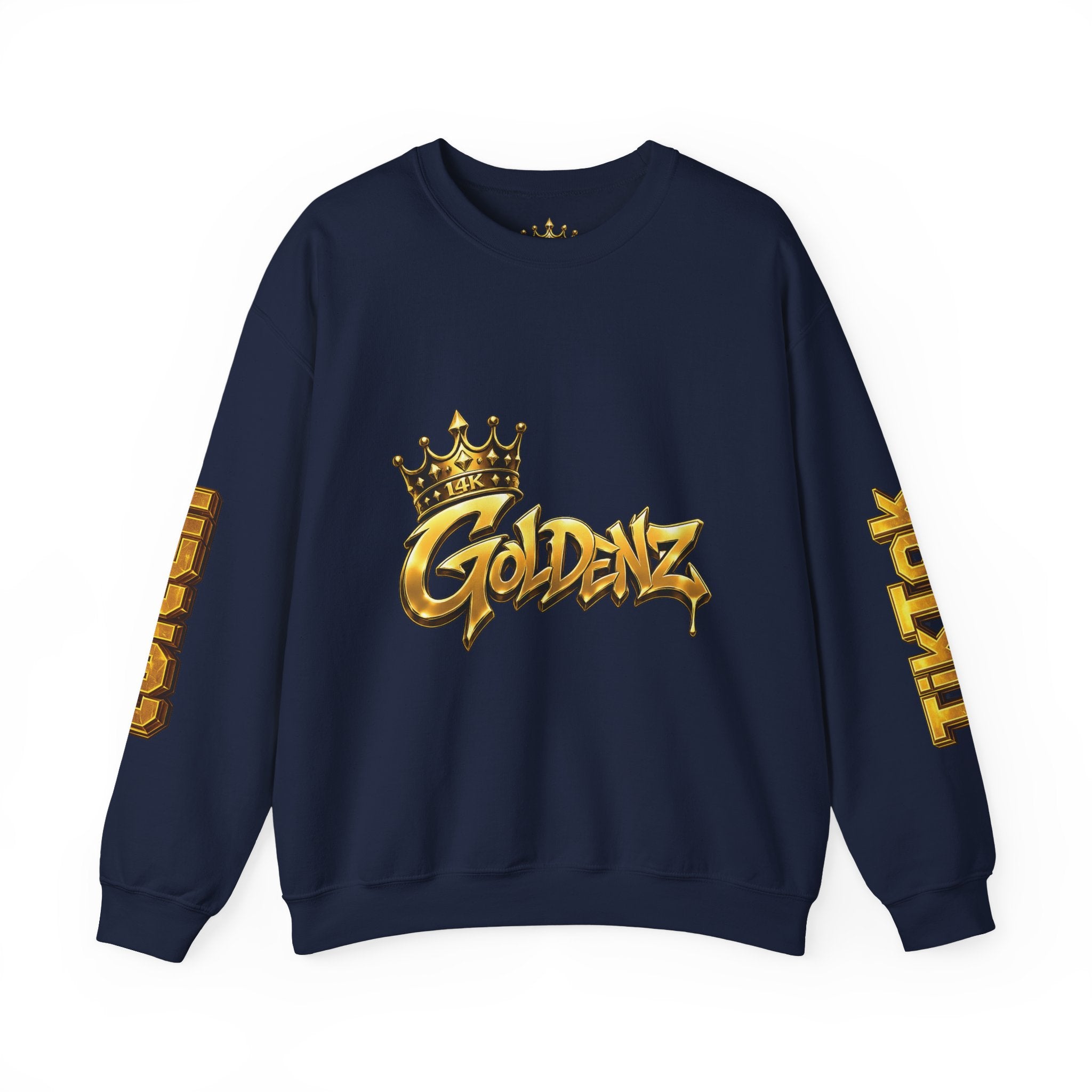 Goldenz Crown Crewneck Sweatshirt — Golden Graffiti Logo Pullover