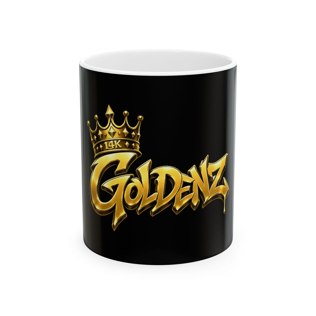 Goldenz Crown Ceramic Mug — 11oz & 15oz Black Coffee Cup