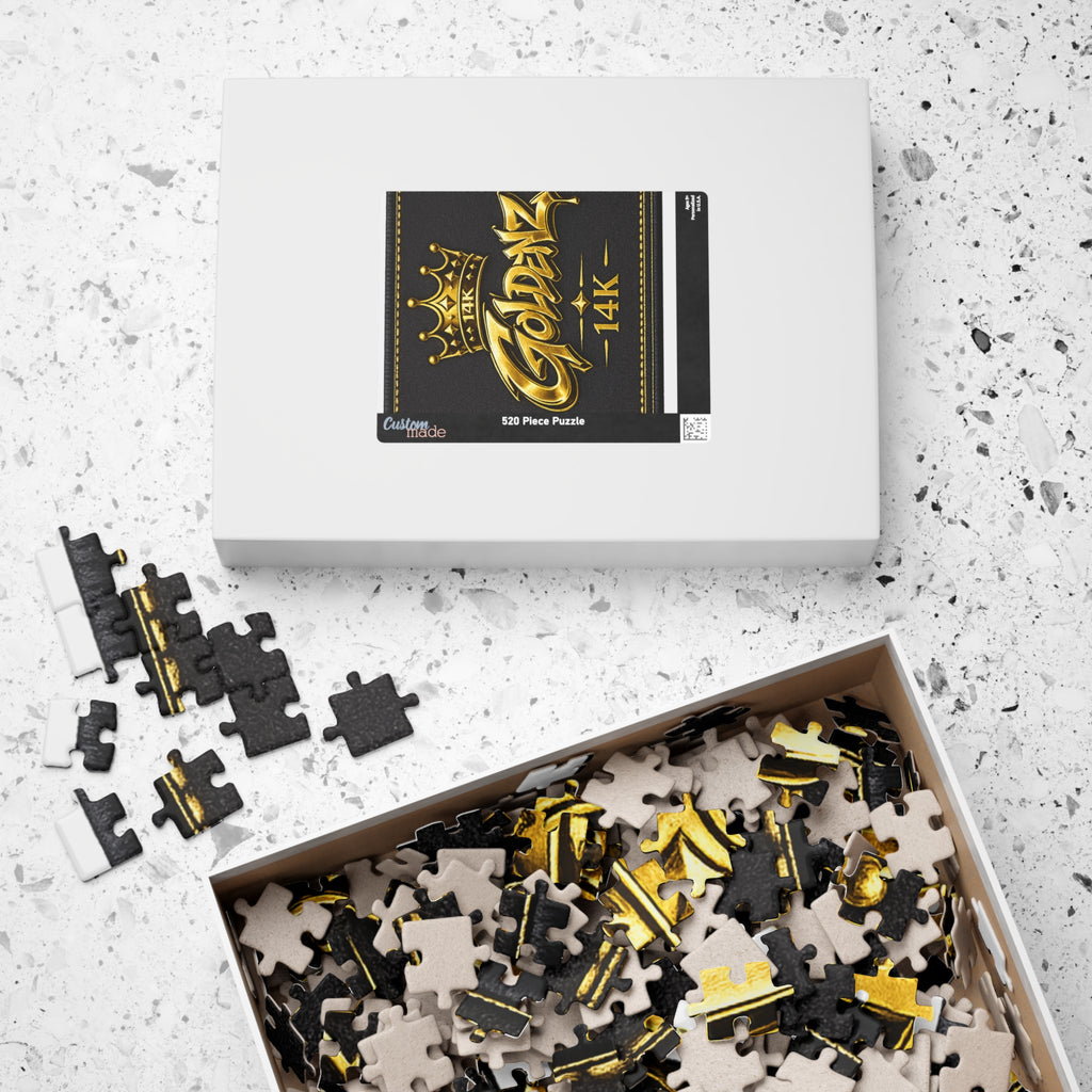 Goldenz TikTok Gold Logo Puzzle — 110/252/520/1014-Piece Jigsaw