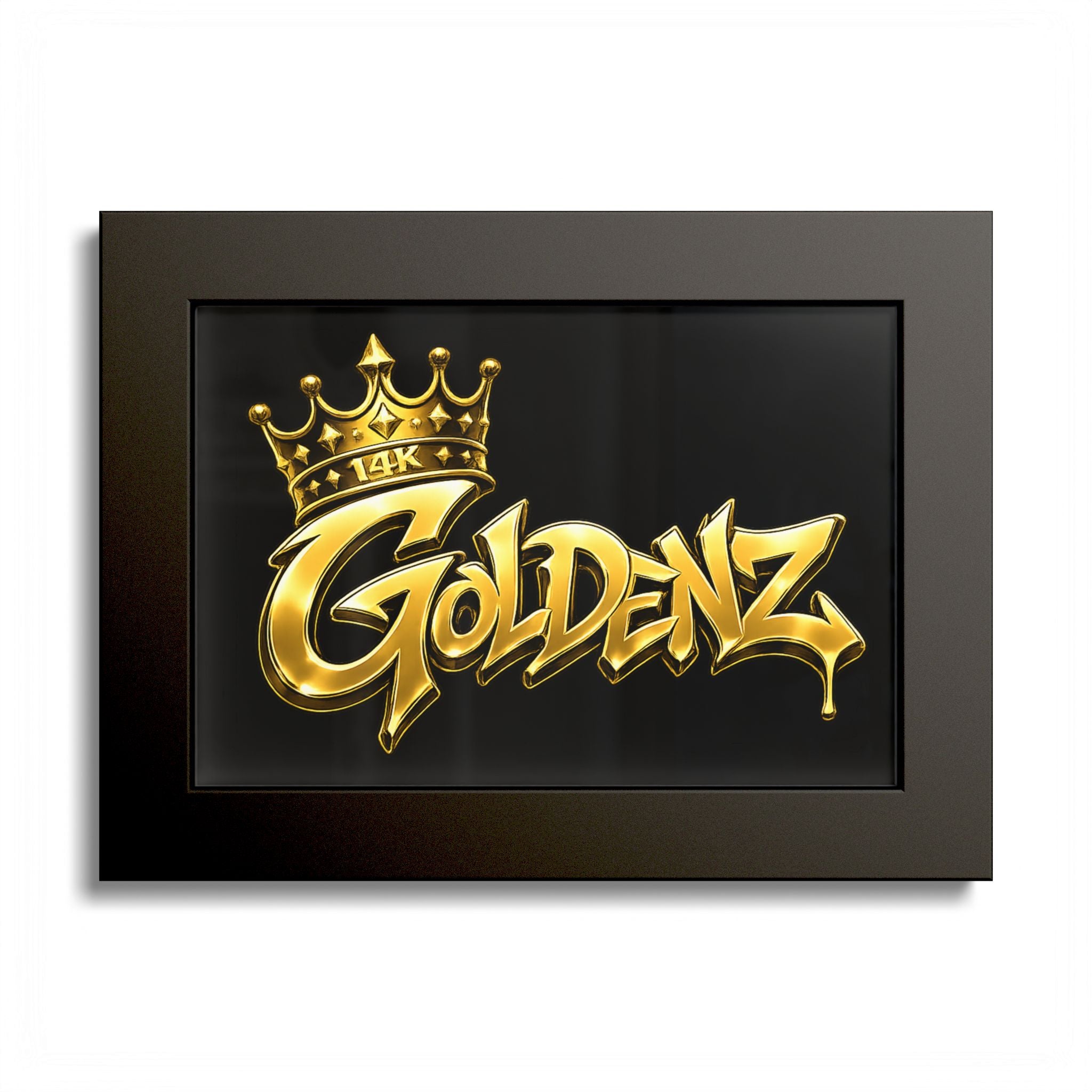 Goldenz Graffiti Poster Print — Colored Frame Wall Art