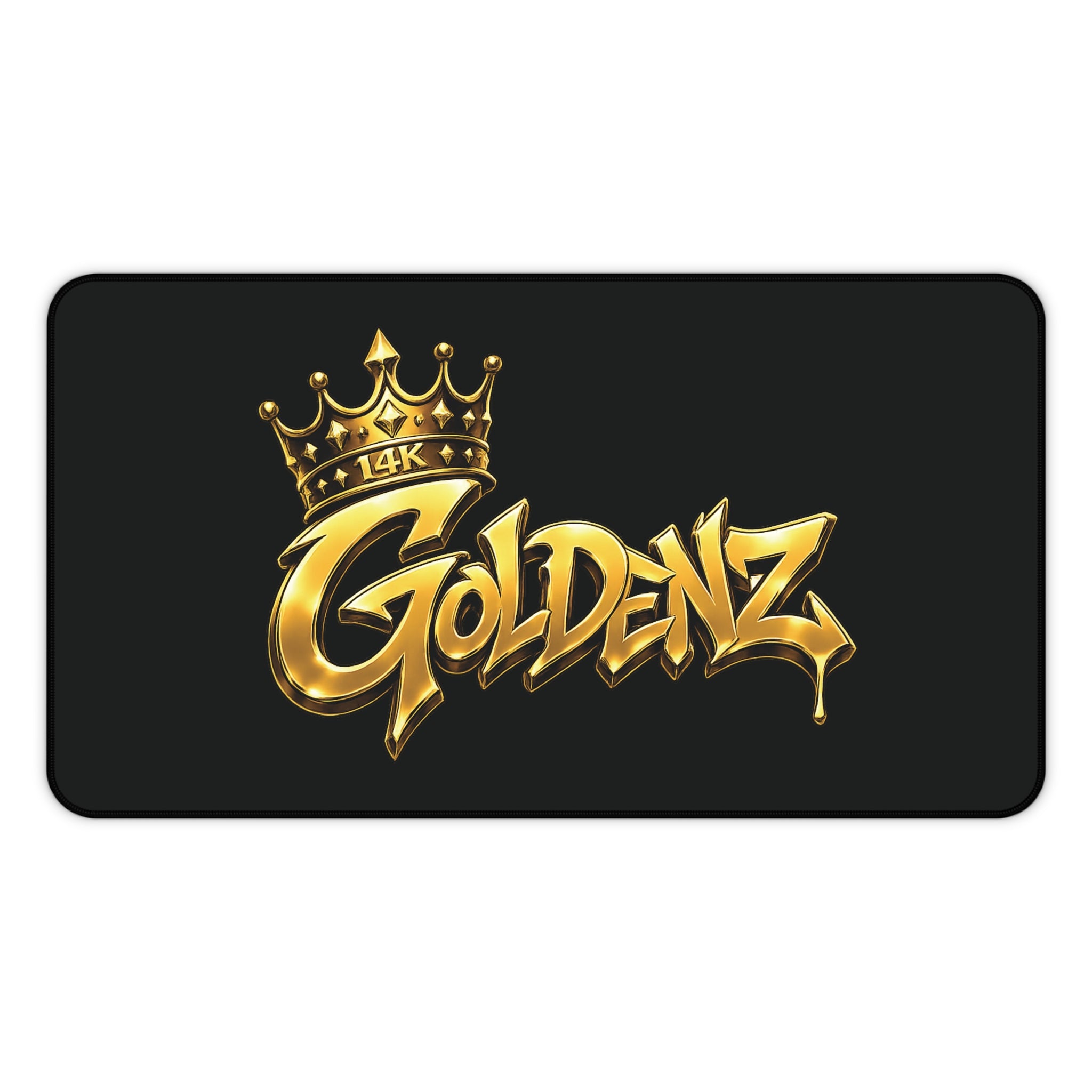 Goldenz Logo Desk Mat – Gold Crown Gaming Mouse Pad