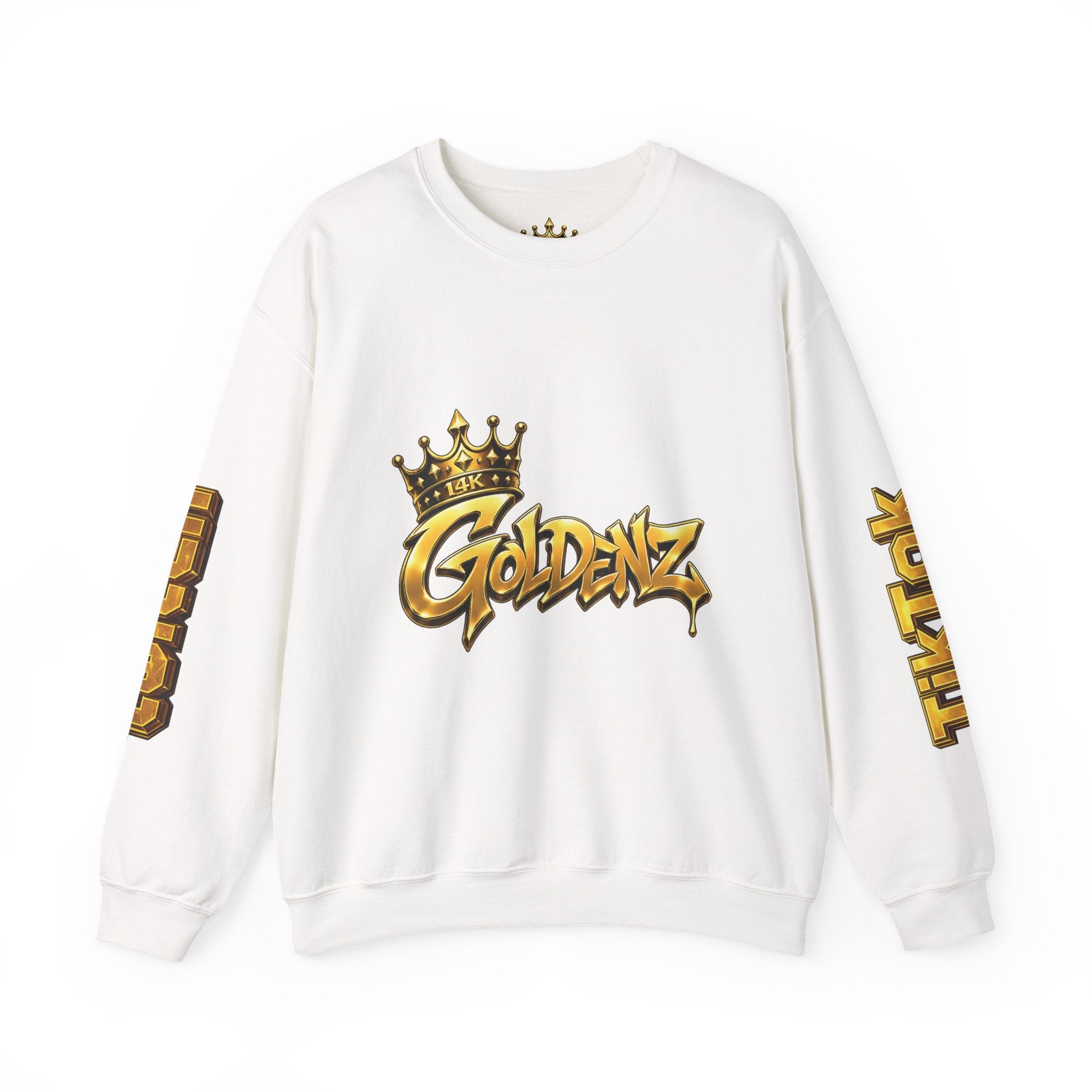 Goldenz Crown Crewneck Sweatshirt — Golden Graffiti Logo Pullover