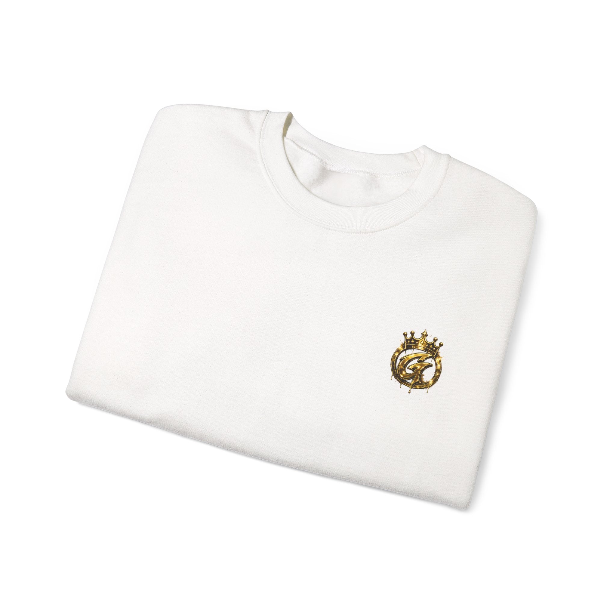 Embroidered Crown Lion Crewneck Sweatshirt