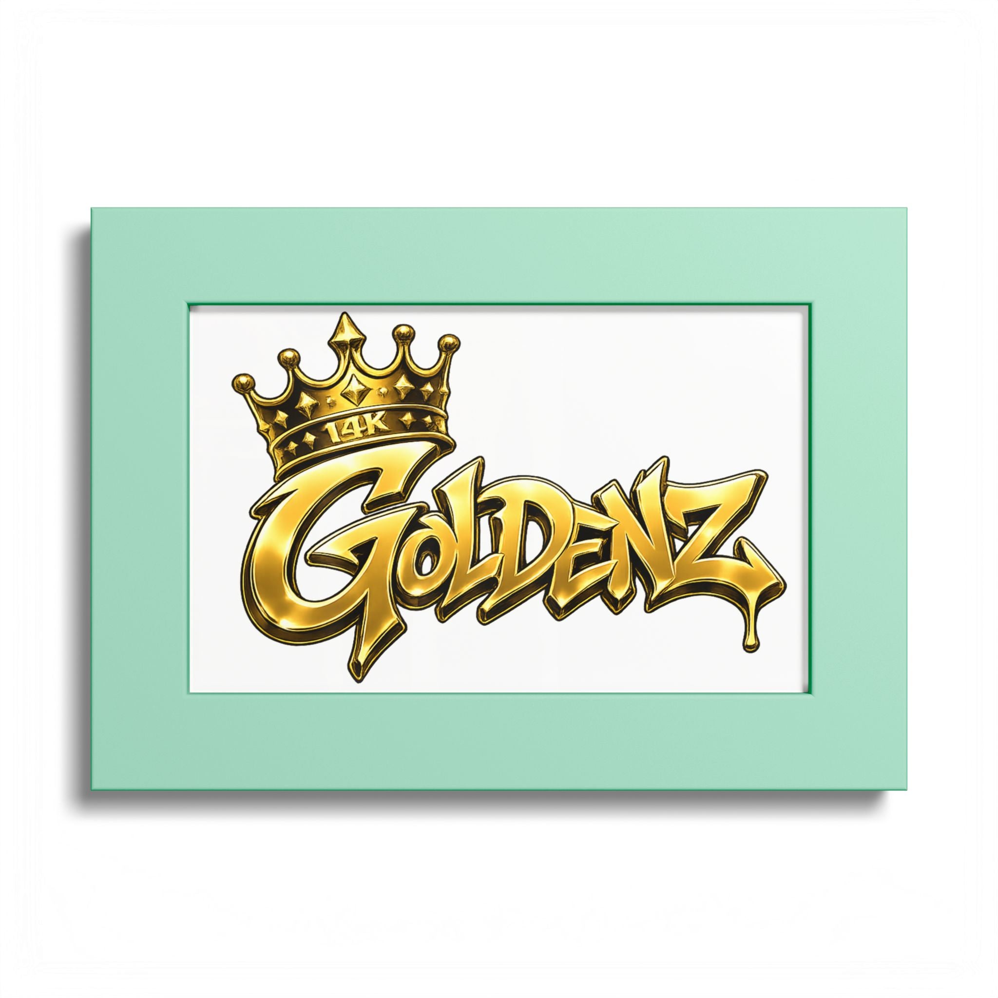 Goldenz Graffiti Poster Print — Colored Frame Wall Art