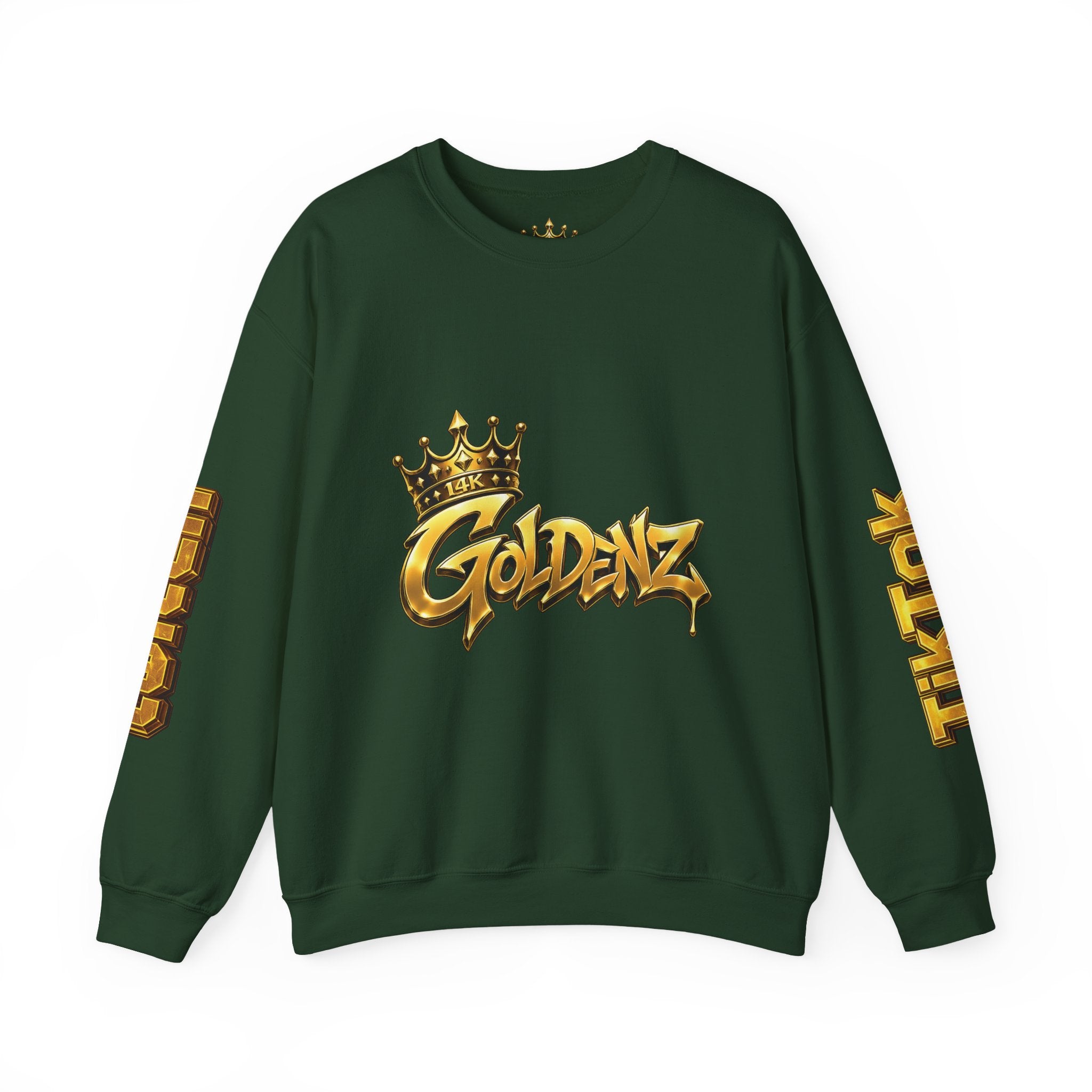 Goldenz Crown Crewneck Sweatshirt — Golden Graffiti Logo Pullover