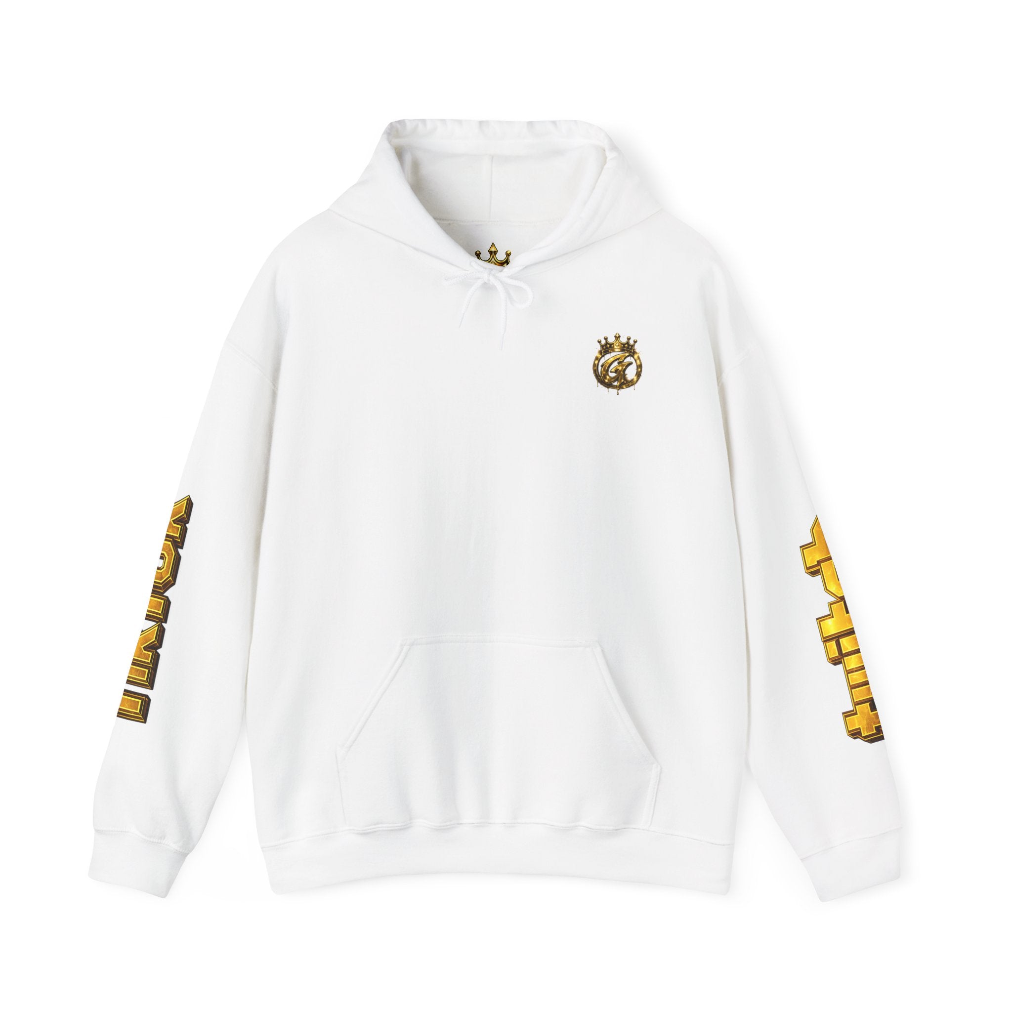 Goldenz Crown Hoodie — Streetwear Logo Pullover with Sleeve Branding