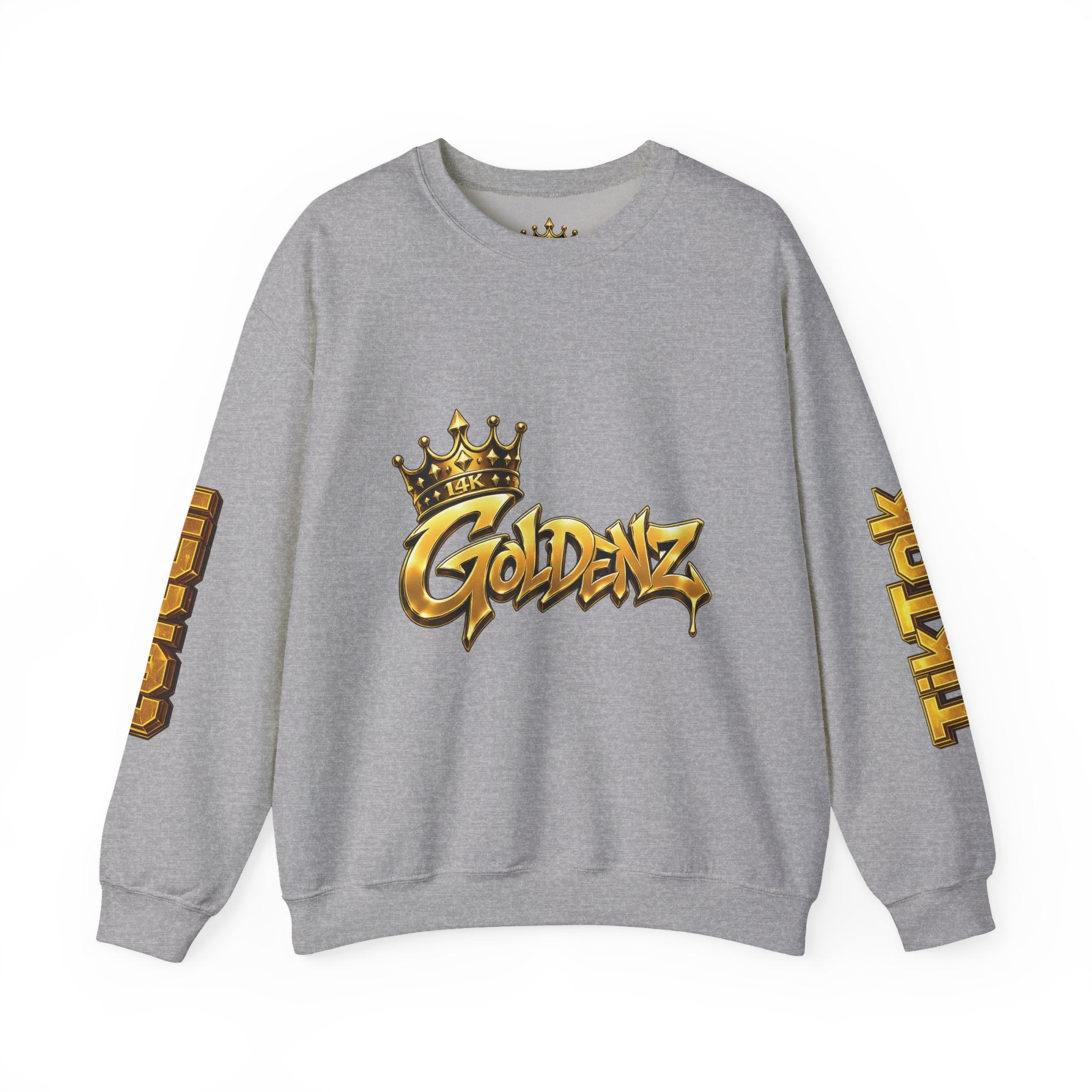 Goldenz Crown Crewneck Sweatshirt — Golden Graffiti Logo Pullover