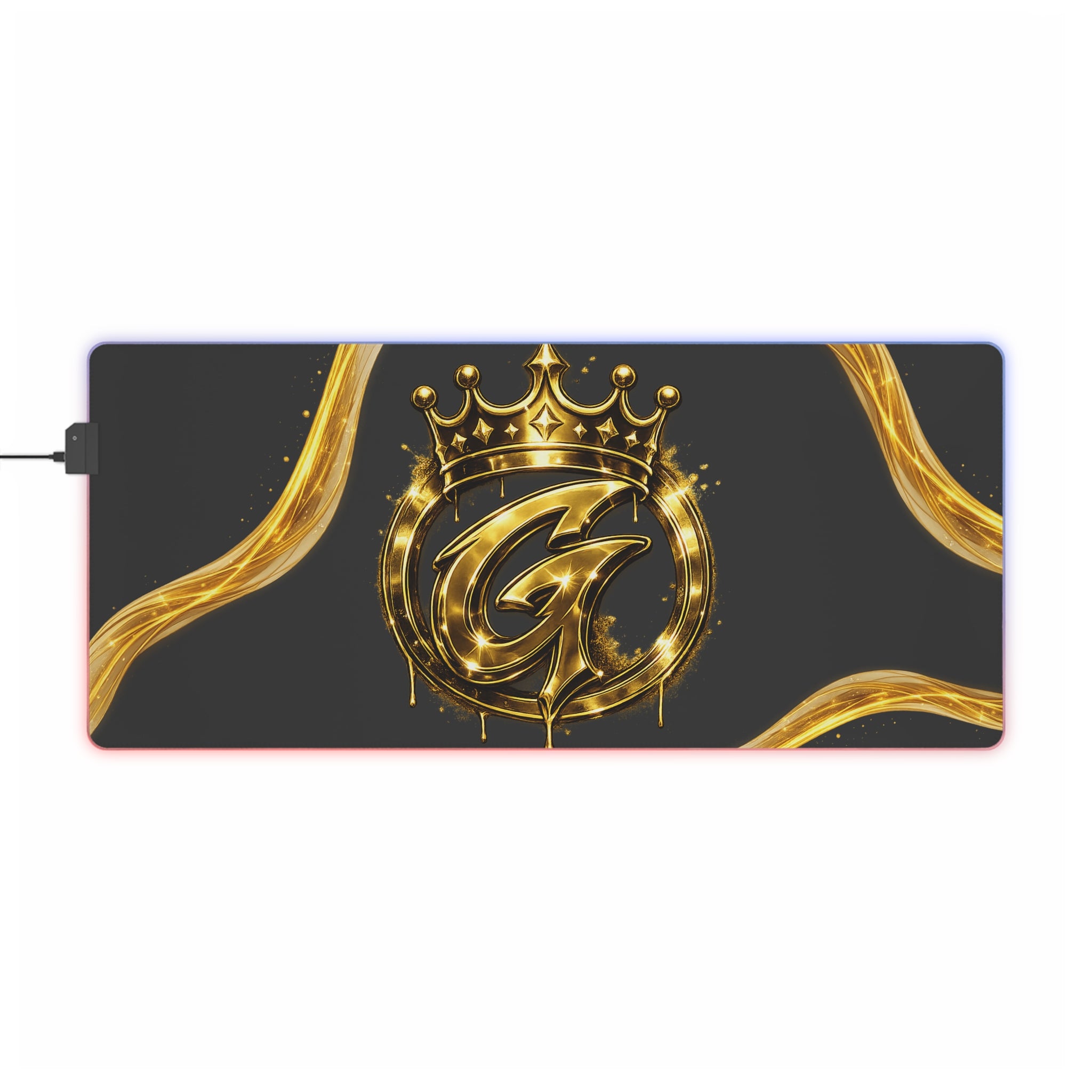 LED Gaming Mouse Pad — Goldenz Crown RGB Desk Mat