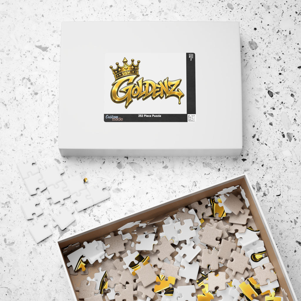 Goldenz TikTok Gold Logo Puzzle — 110/252/520/1014-Piece Jigsaw