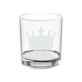 Engraved Crown Whiskey Glass – 10.5 oz Rocks Glass