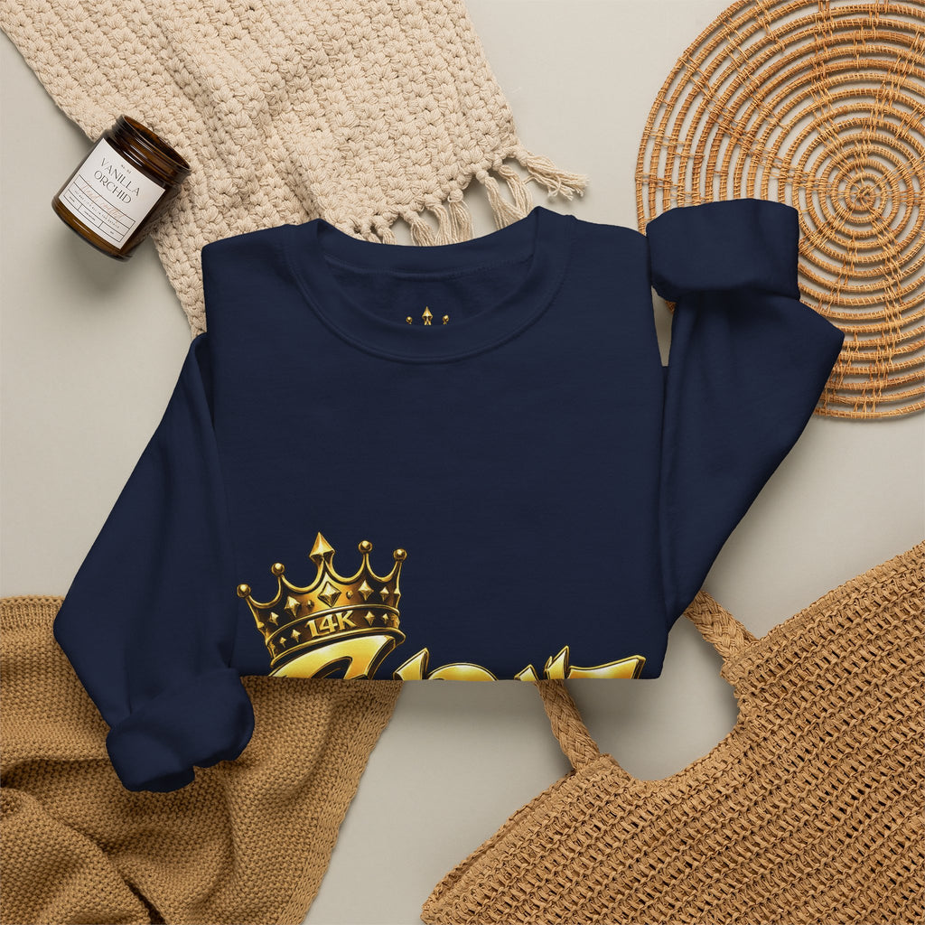 Goldenz Crown Crewneck Sweatshirt — Golden Graffiti Logo Pullover