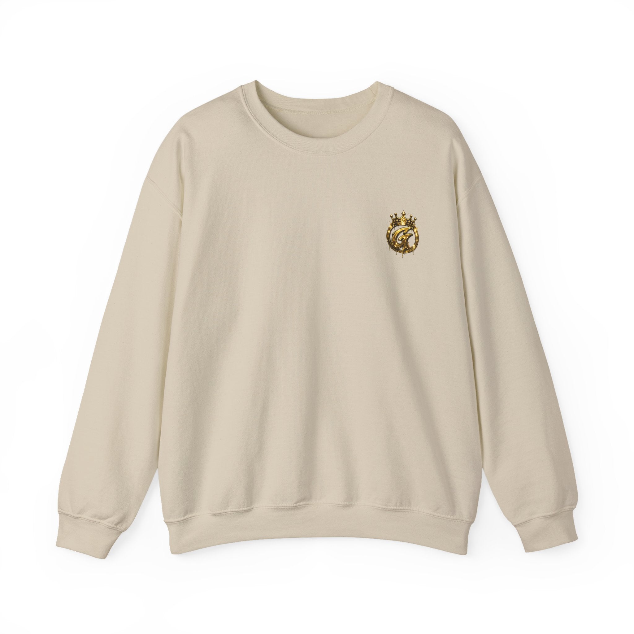 Embroidered Crown Lion Crewneck Sweatshirt
