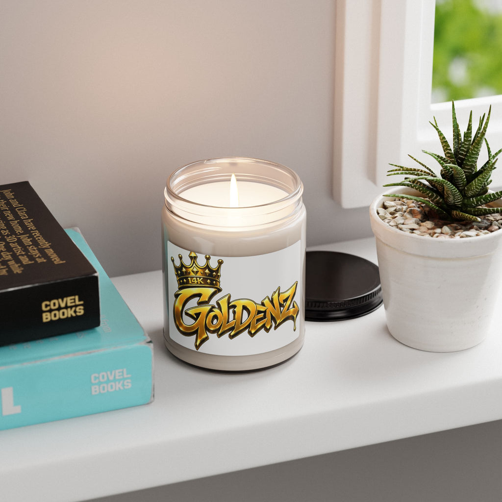 Goldenz Crown Scented Soy Candle — 9oz Luxury Fragrance Jar