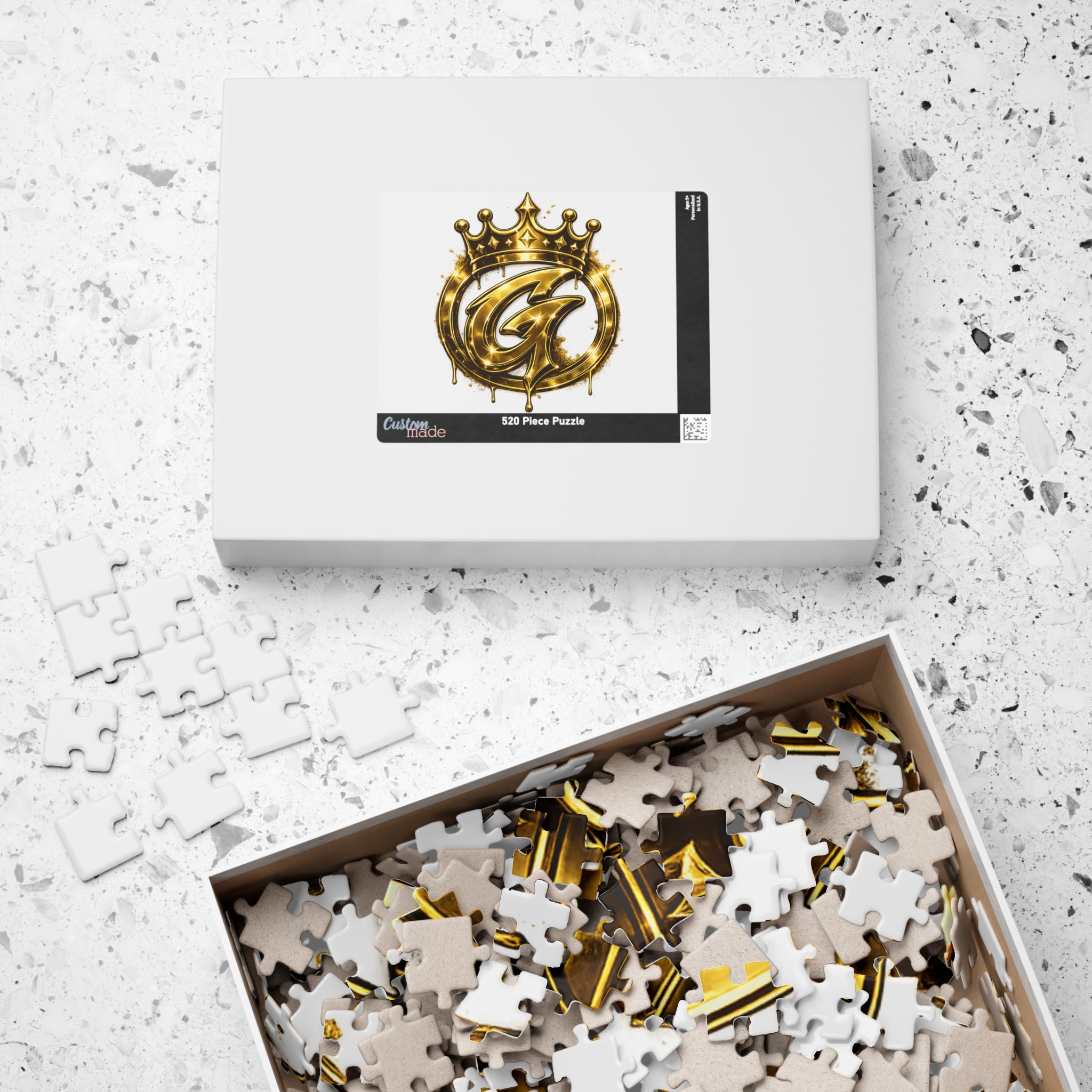 Goldenz TikTok Gold Logo Puzzle — 110/252/520/1014-Piece Jigsaw