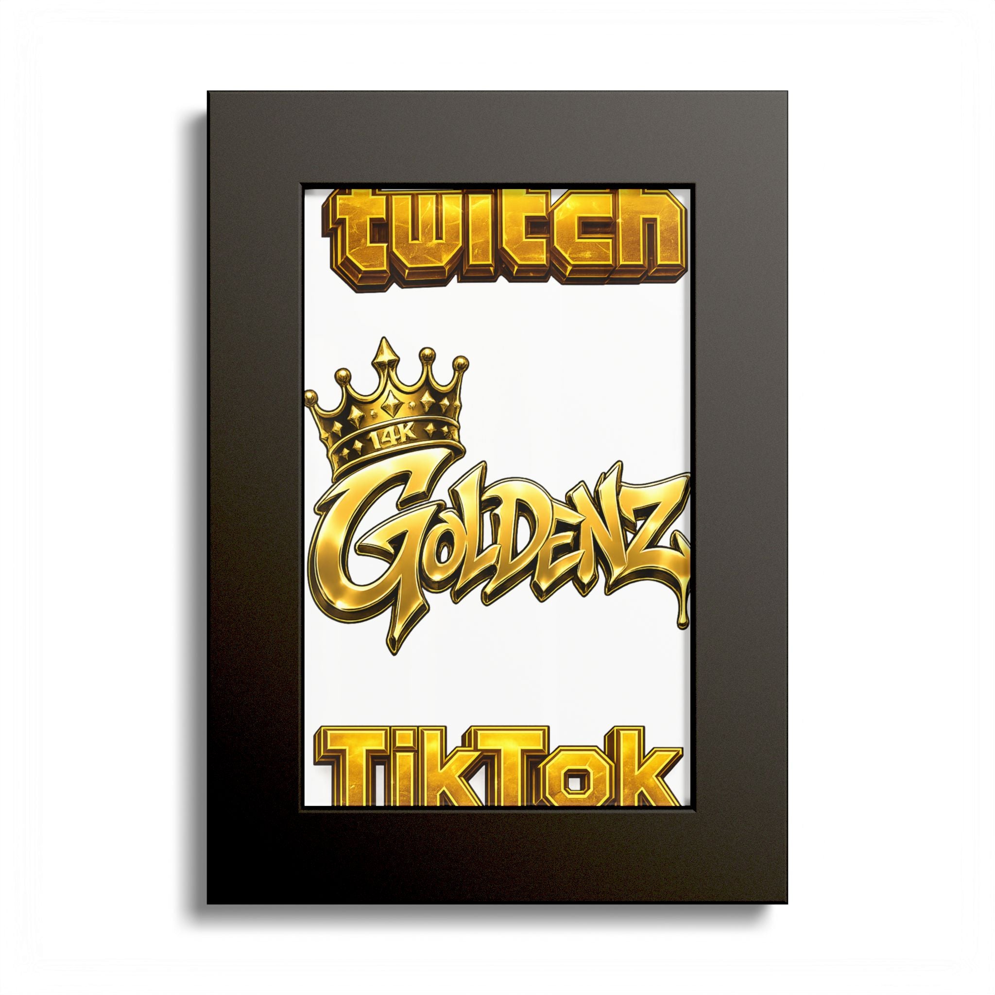 Goldenz Graffiti Poster Print — Colored Frame Wall Art