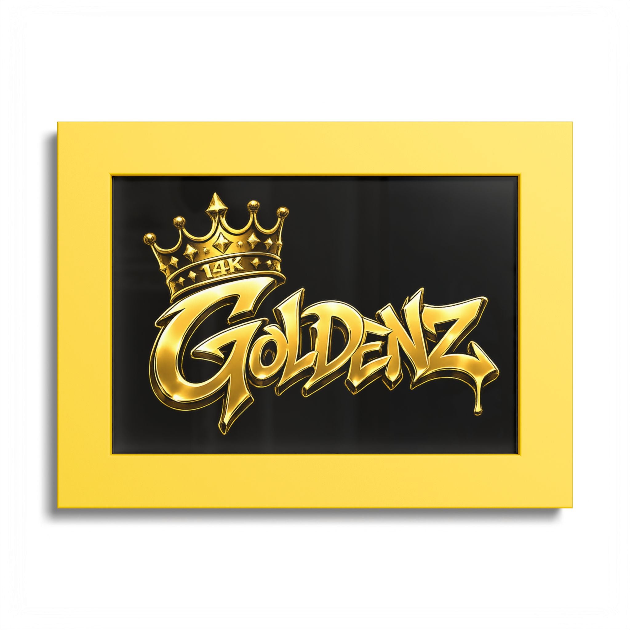 Goldenz Graffiti Poster Print — Colored Frame Wall Art
