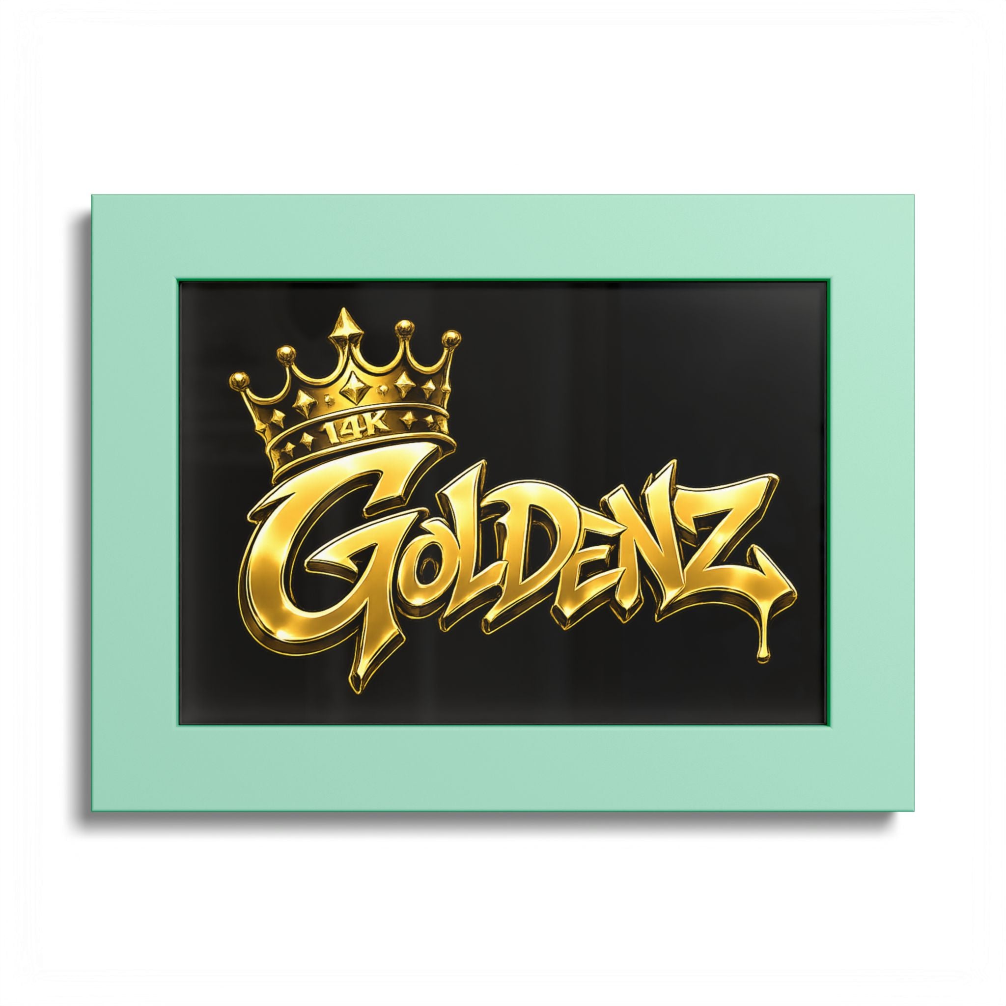 Goldenz Graffiti Poster Print — Colored Frame Wall Art