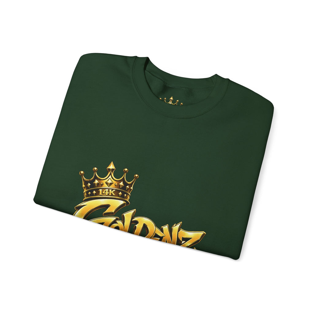 Goldenz Crown Crewneck Sweatshirt — Golden Graffiti Logo Pullover